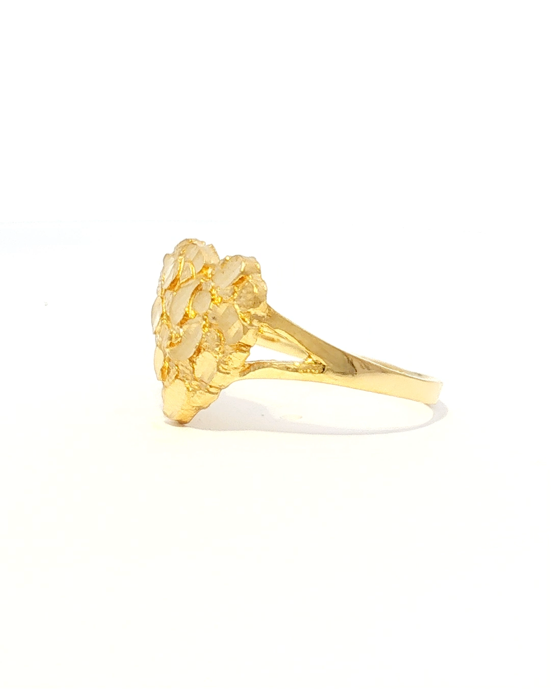 14k Medium Heart Nugget Ring