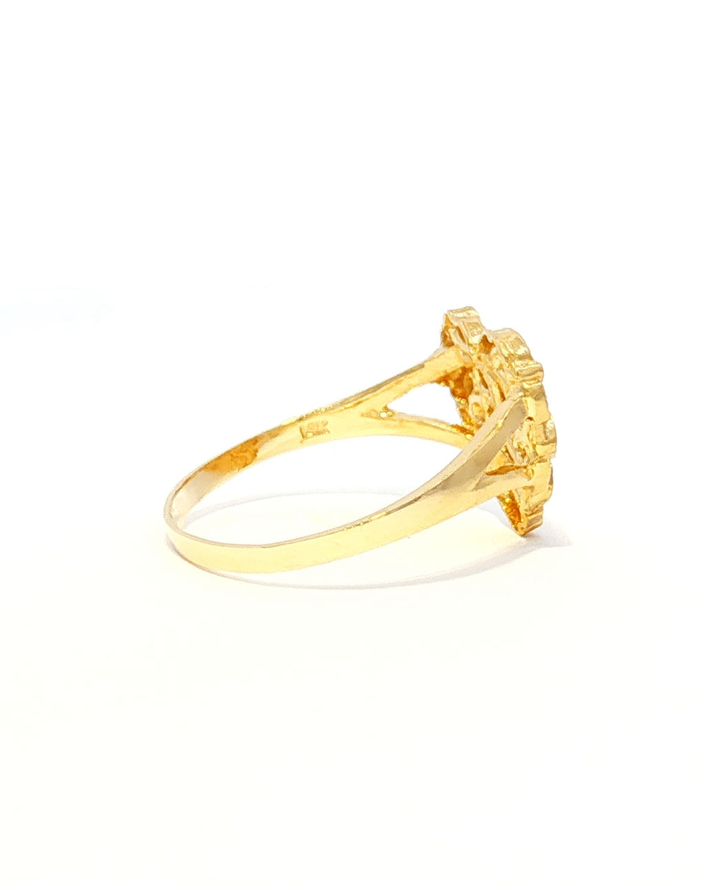 14k Medium Heart Nugget Ring