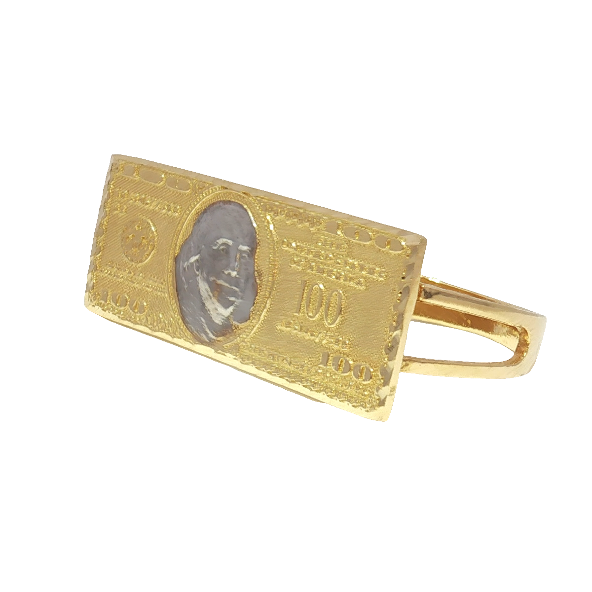 14K 2 Finger Hundred Dollar Bill Ring