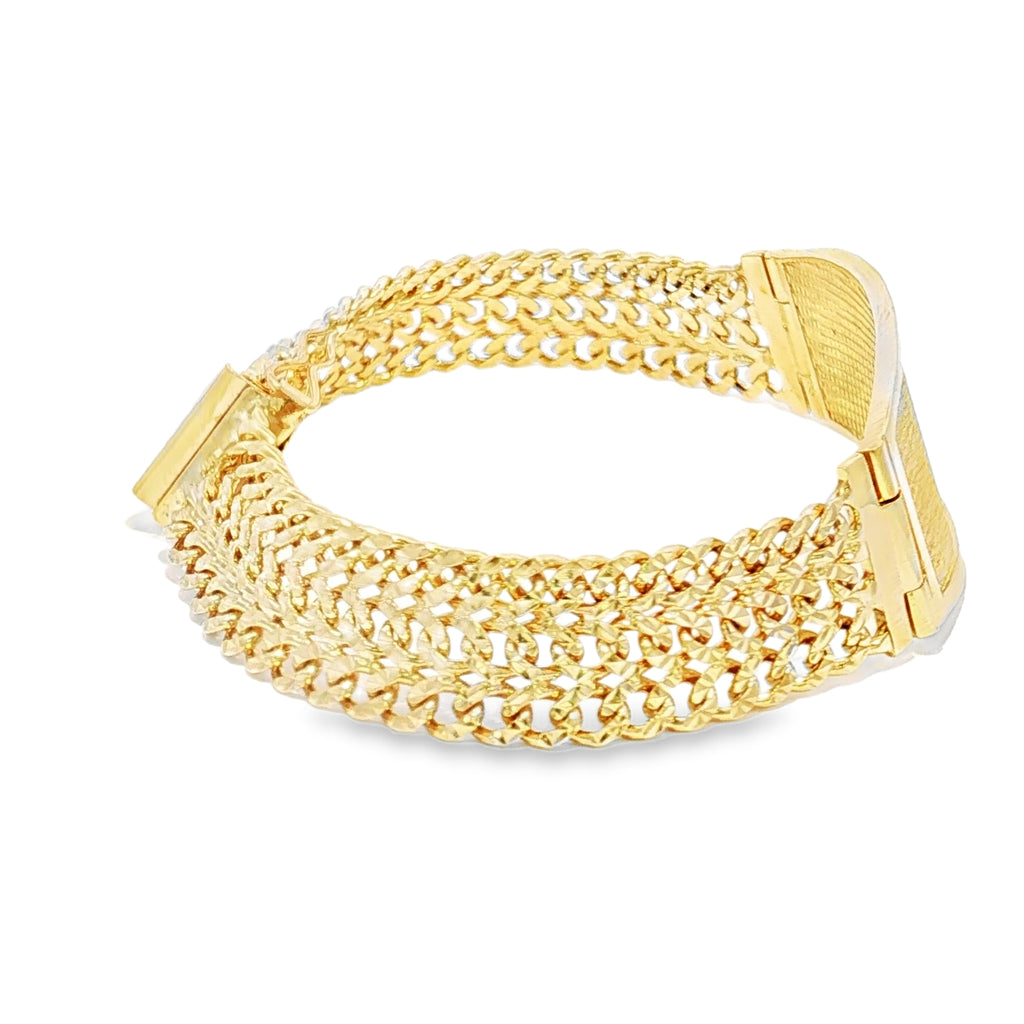 14k Gold Solid Petatillo ID Bracelet 13mm.