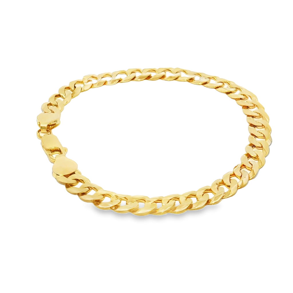 14k Gold Solid Cuban Link Bracelet 8mm