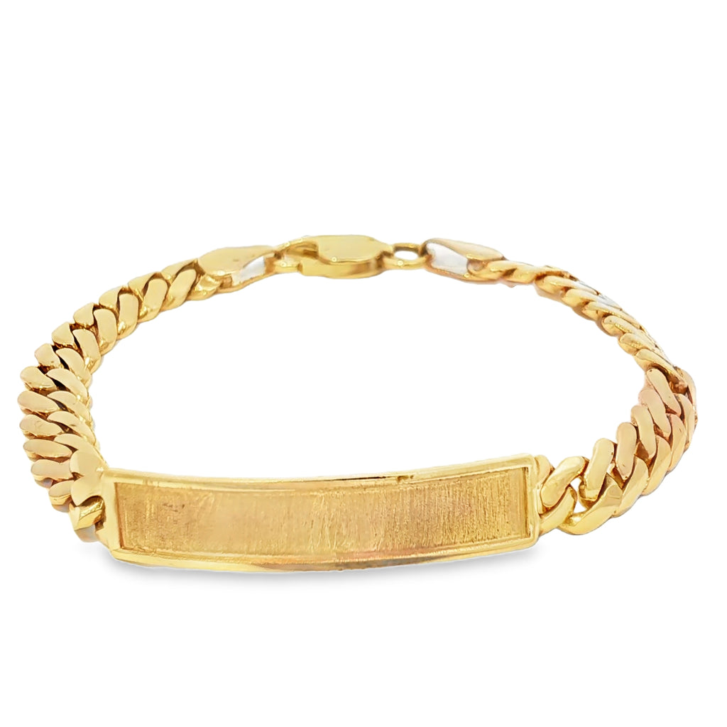 14k Solid Miami Cuban ID Bracelet