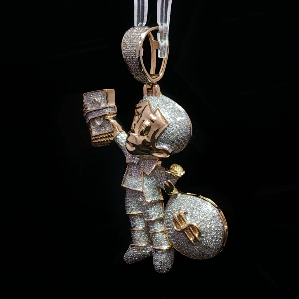 10k Richie Rich Diamond Pendant