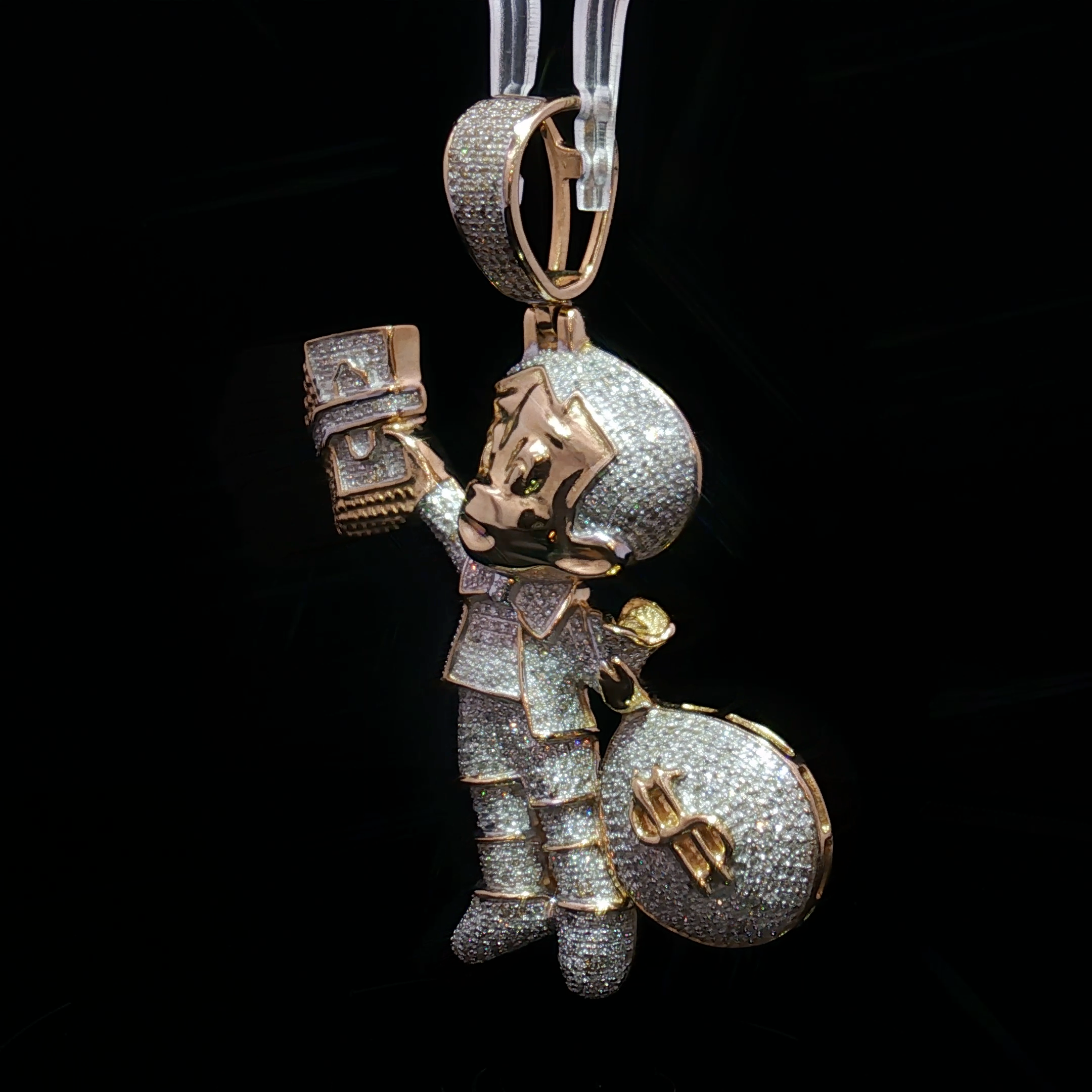 10k Richie Rich Diamond Pendant