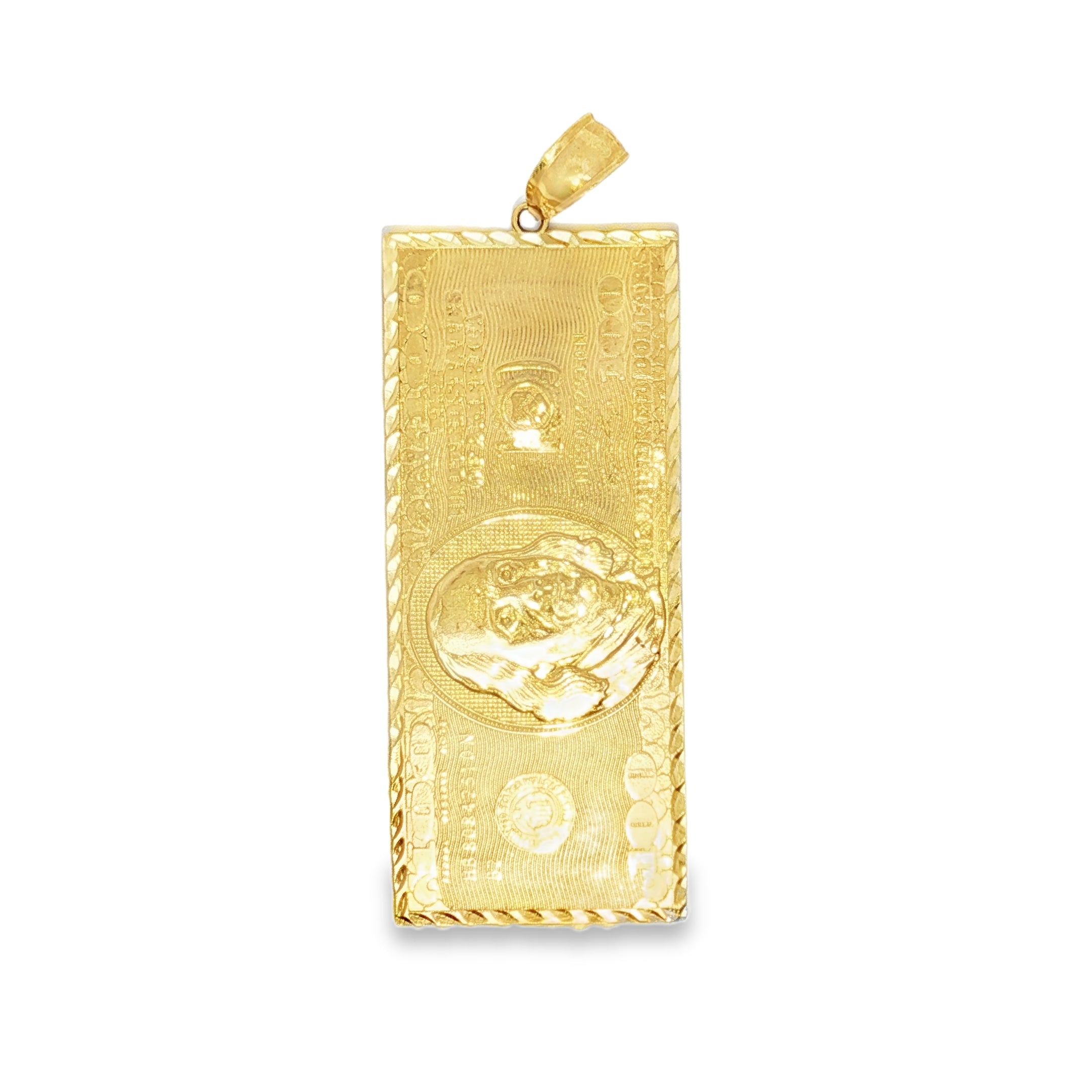 14k One Hundred Dollar Bill Pendant