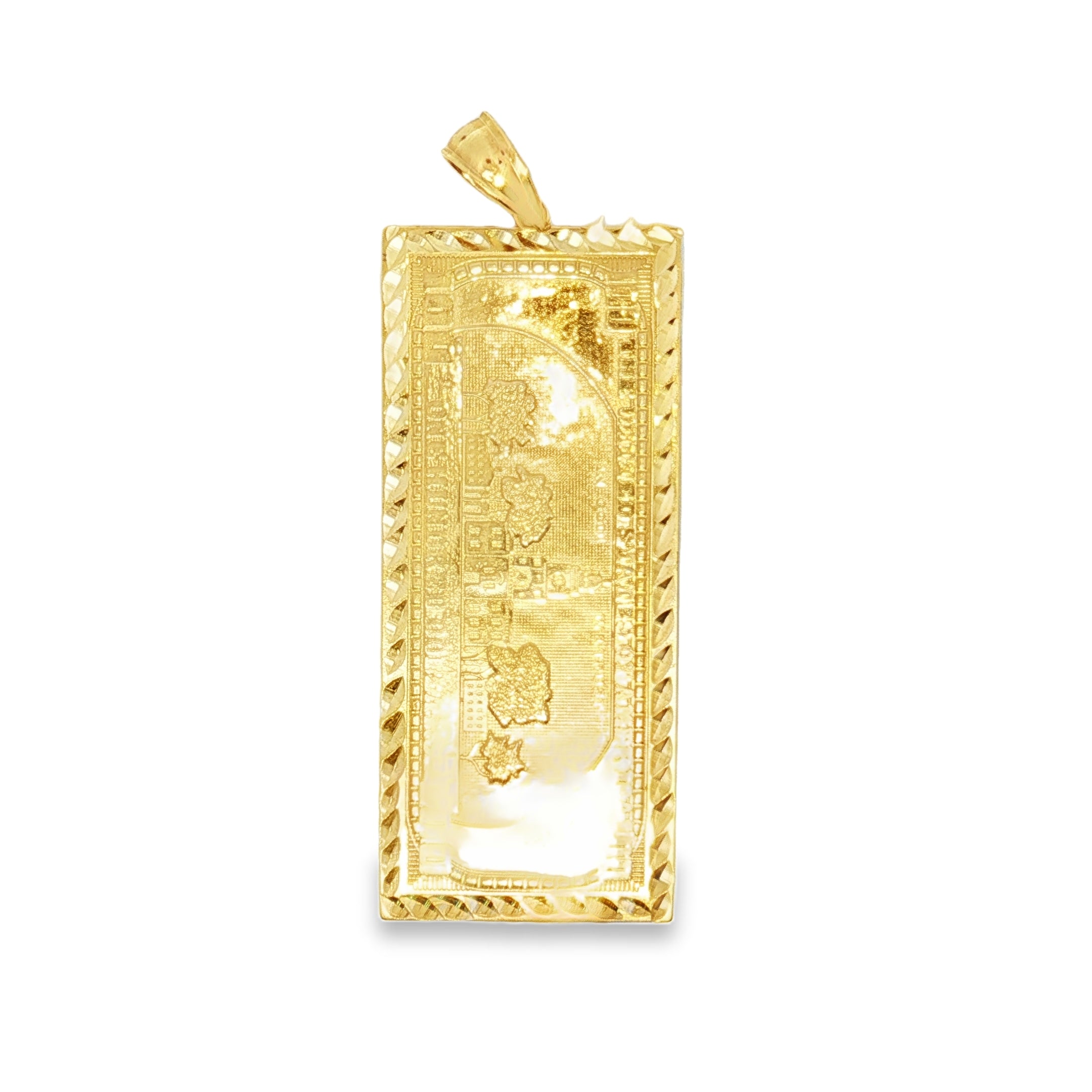 14k One Hundred Dollar Bill Pendant