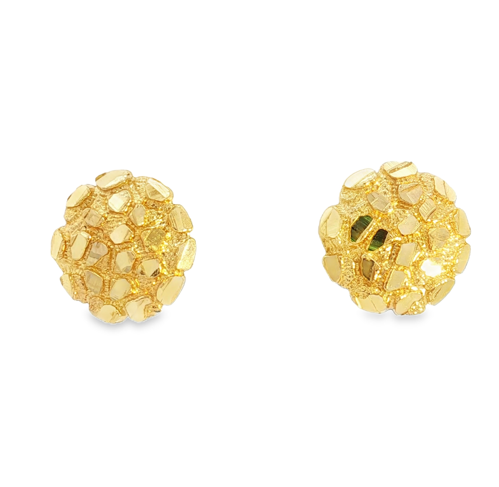 14K Large Nugget Stud Earrings