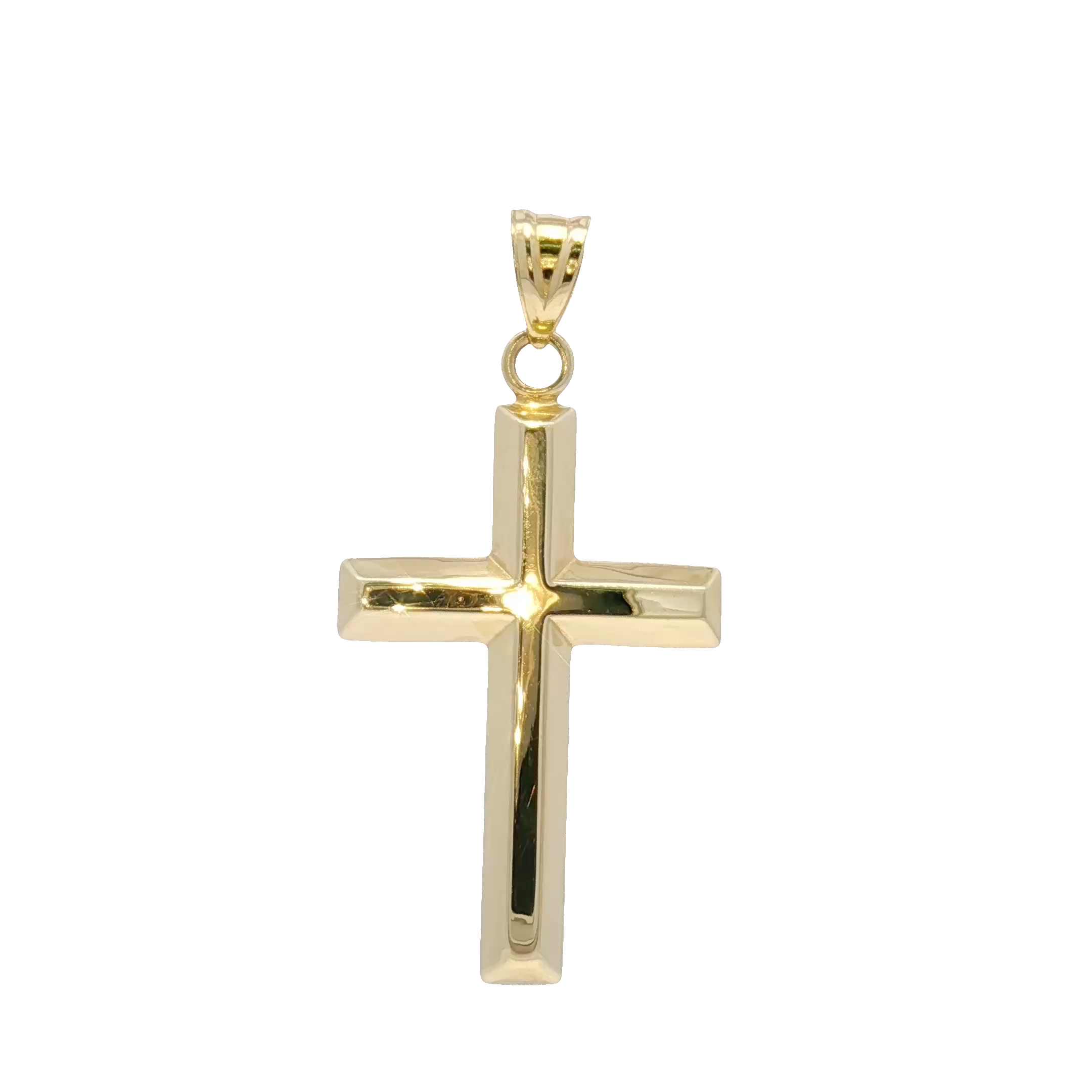 14K Classic Yellow Gold Cross Pendant