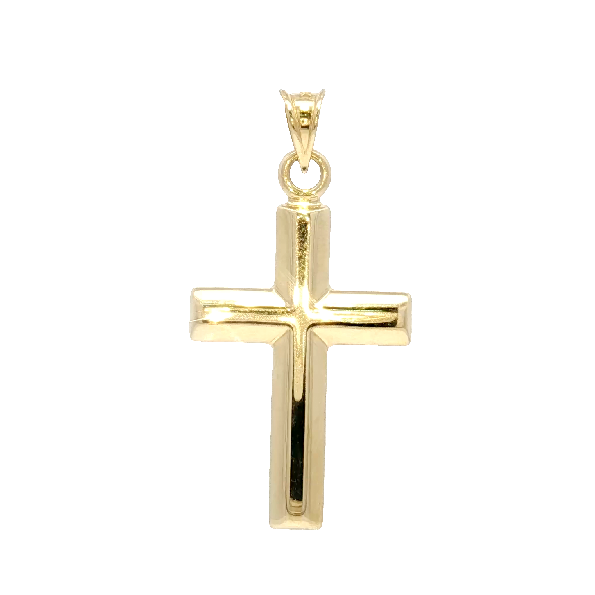 14k Small Classic Yellow Gold Cross Pendant