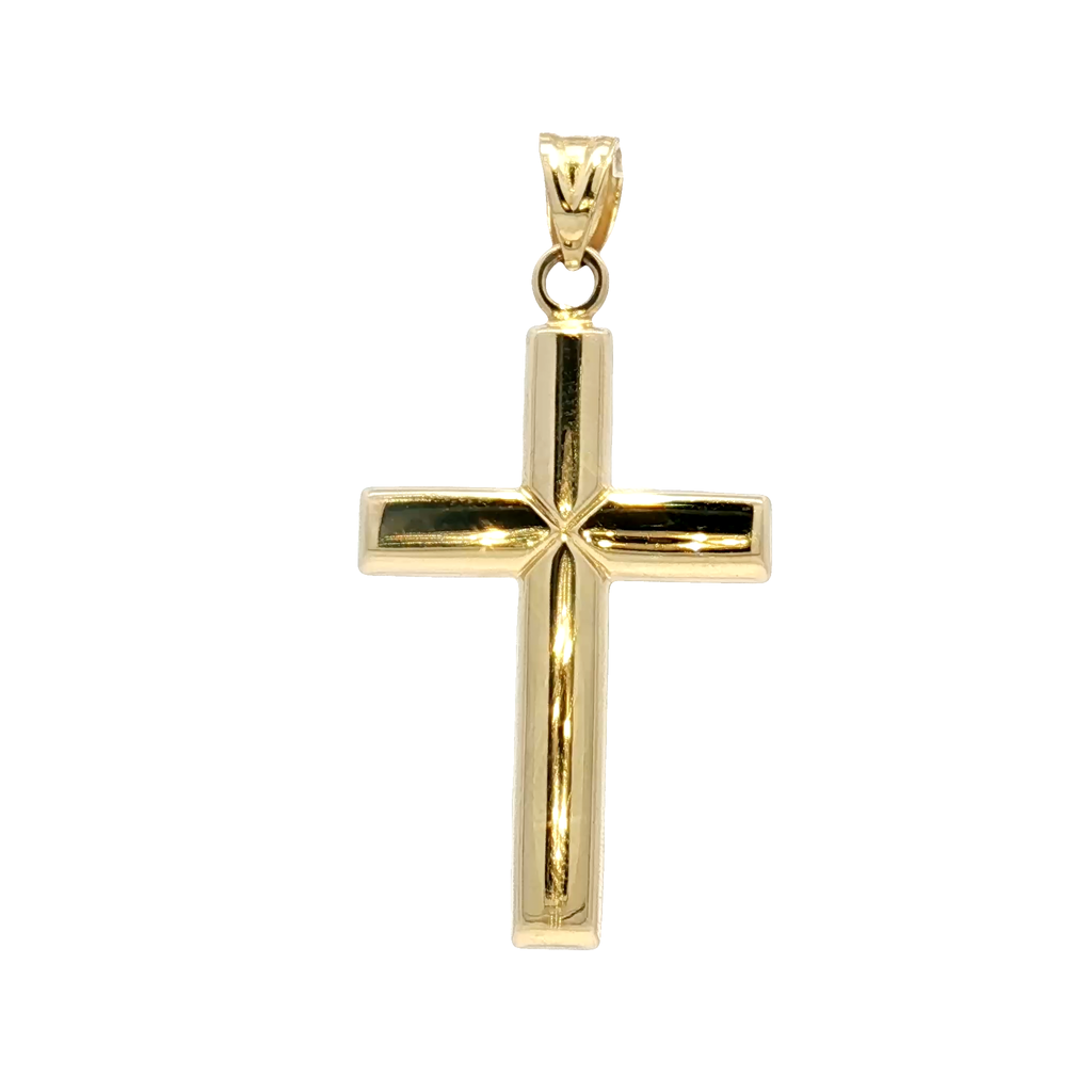 14K Yellow Gold Cross Pendant Large