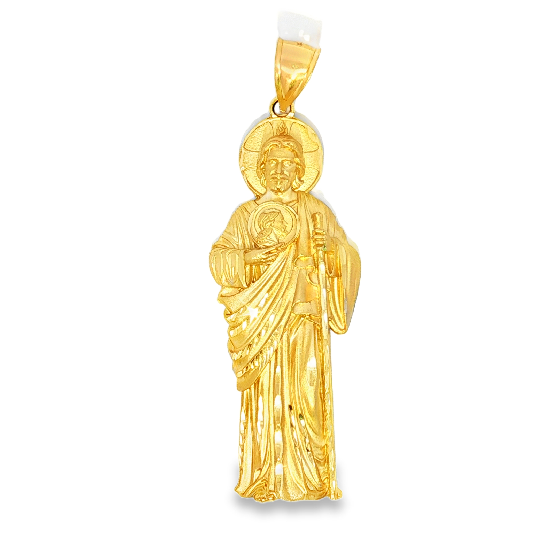 14k Saint Jude Solid Yellow Gold Pendant