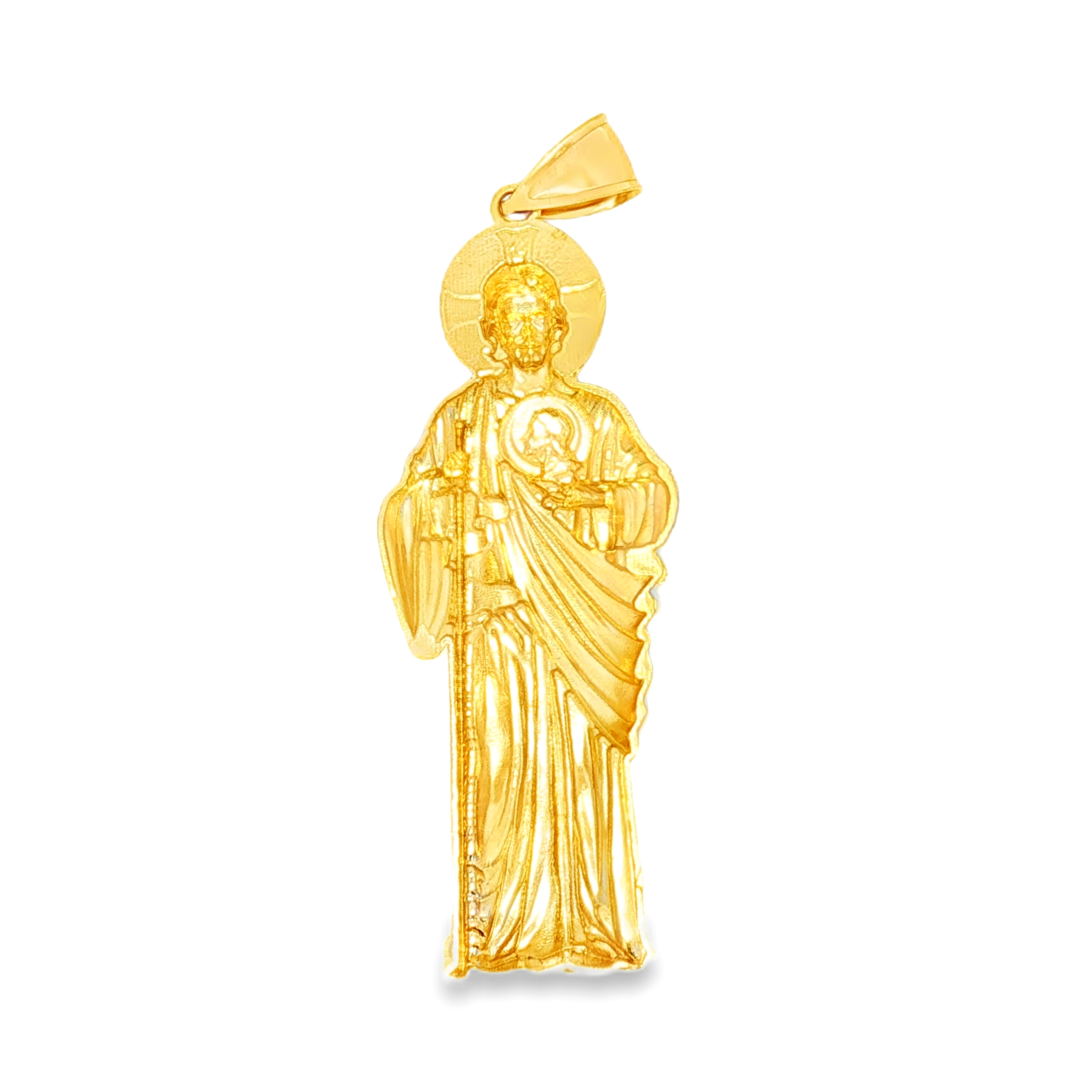 14k Saint Jude Solid Yellow Gold Pendant