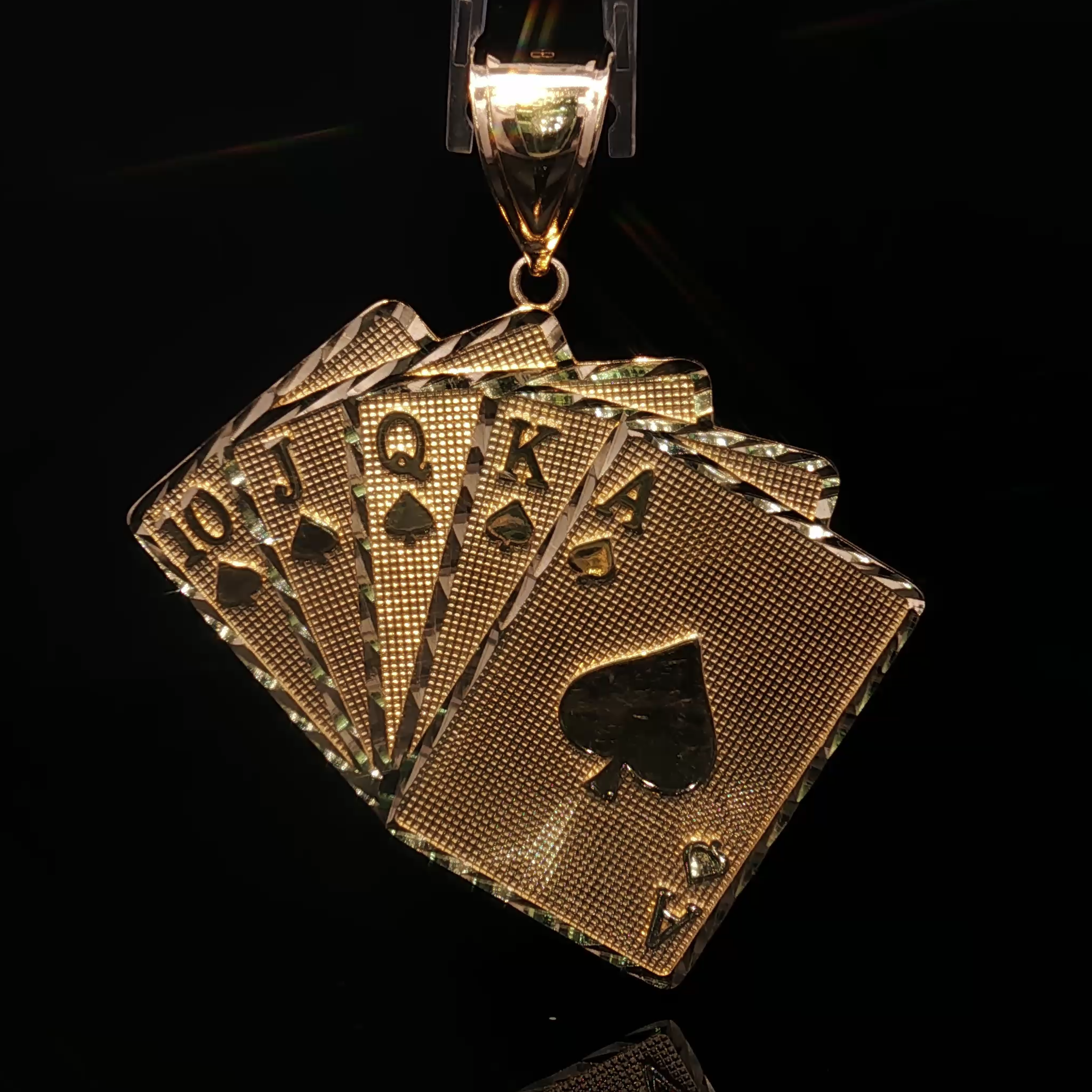 14k Playing Cards Pendant