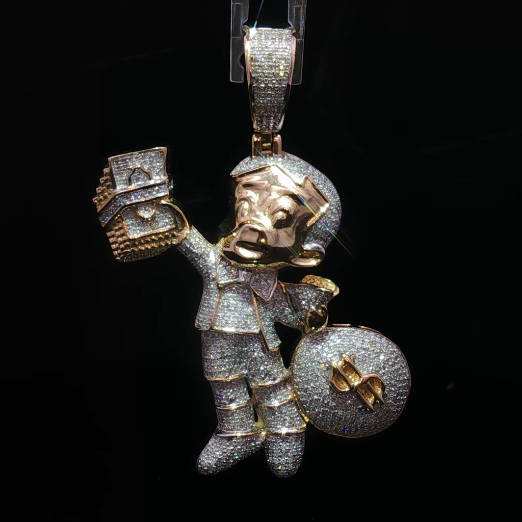 10k Richie Rich Diamond Pendant