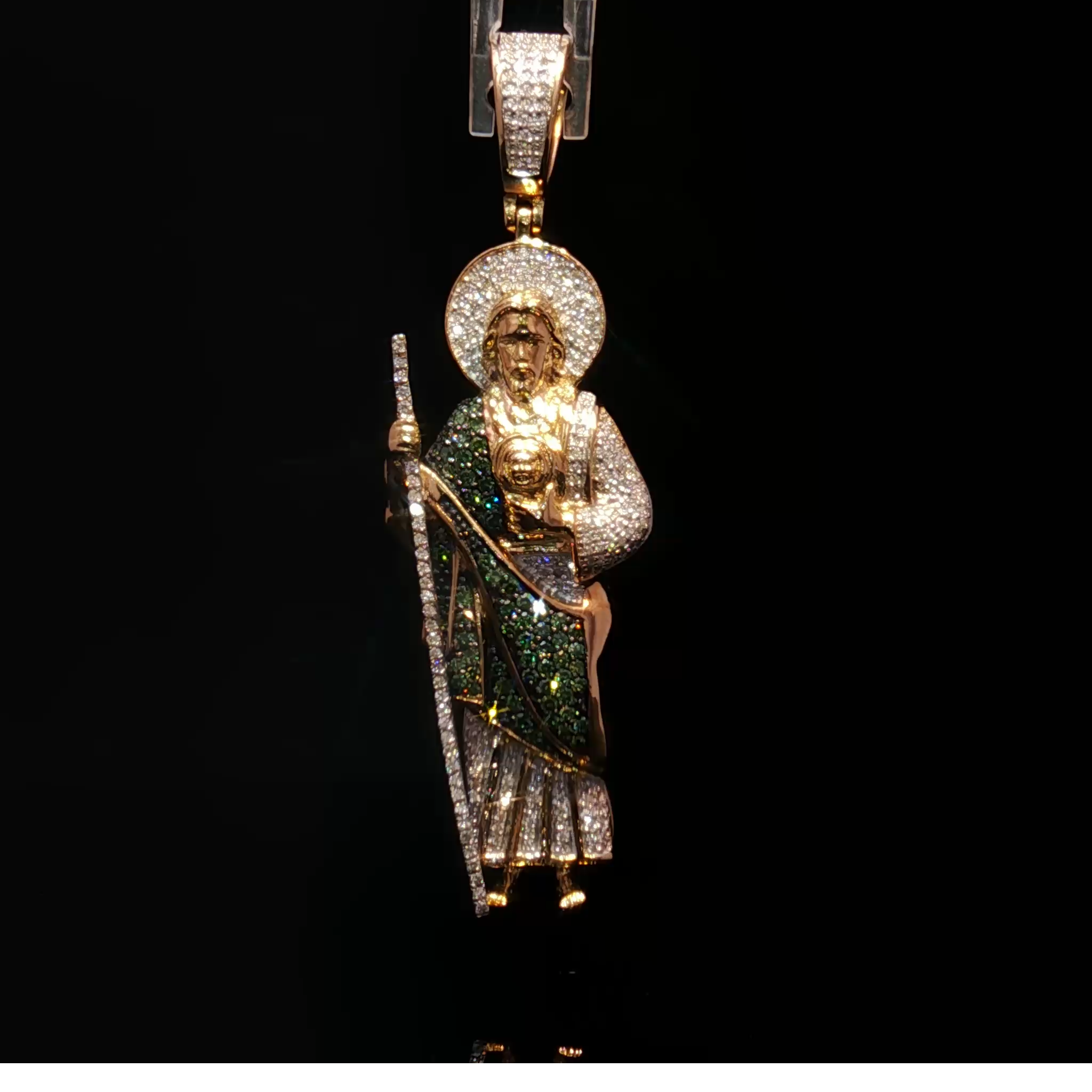 10K St. Jude Diamond Pendant