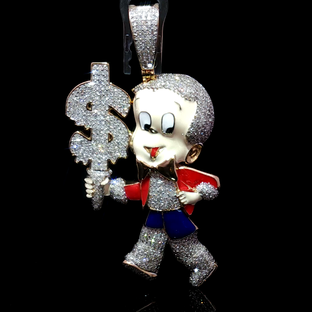 10k Richie Rich Diamond Pendant