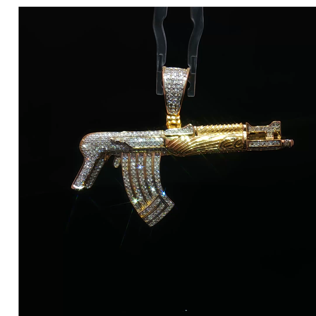 10k AK-47 Diamond Pendant
