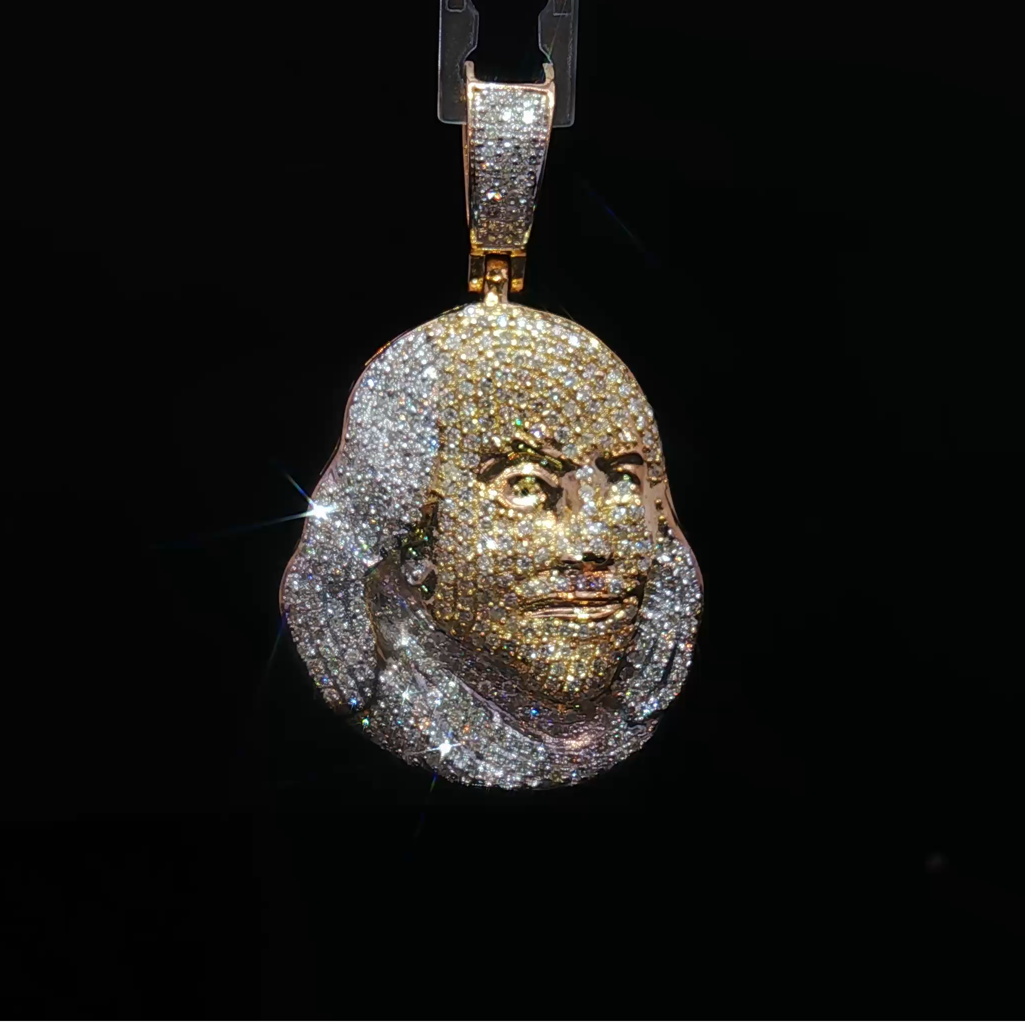 10k Benjamin Franklin Diamond Pendant