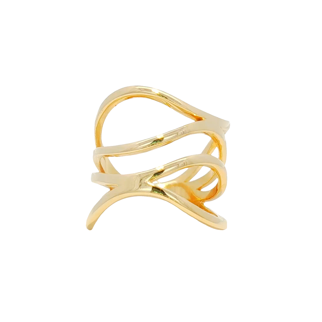14K Abstract Multi-Strand  Statement Ring