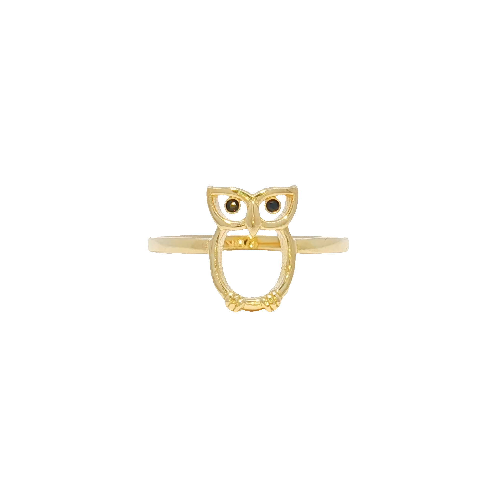 14k Owl Ring