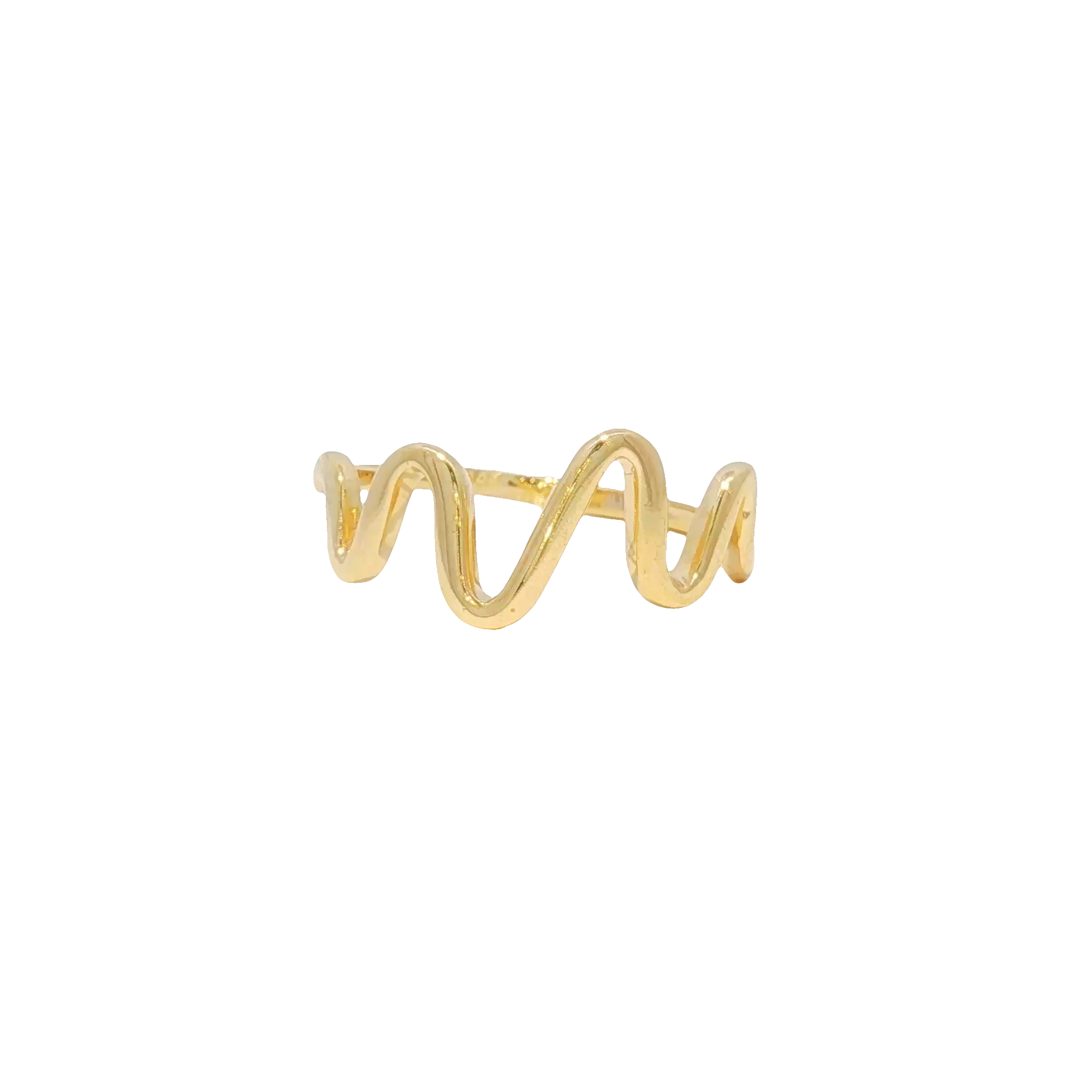 14k Wave Design Band Ring