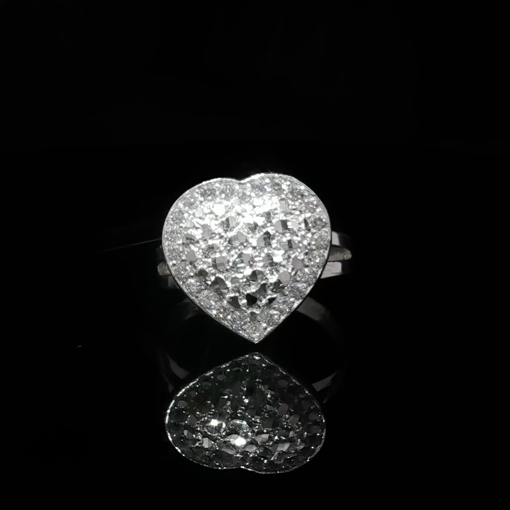 Heart-Shaped Nugget Cocktail Ring