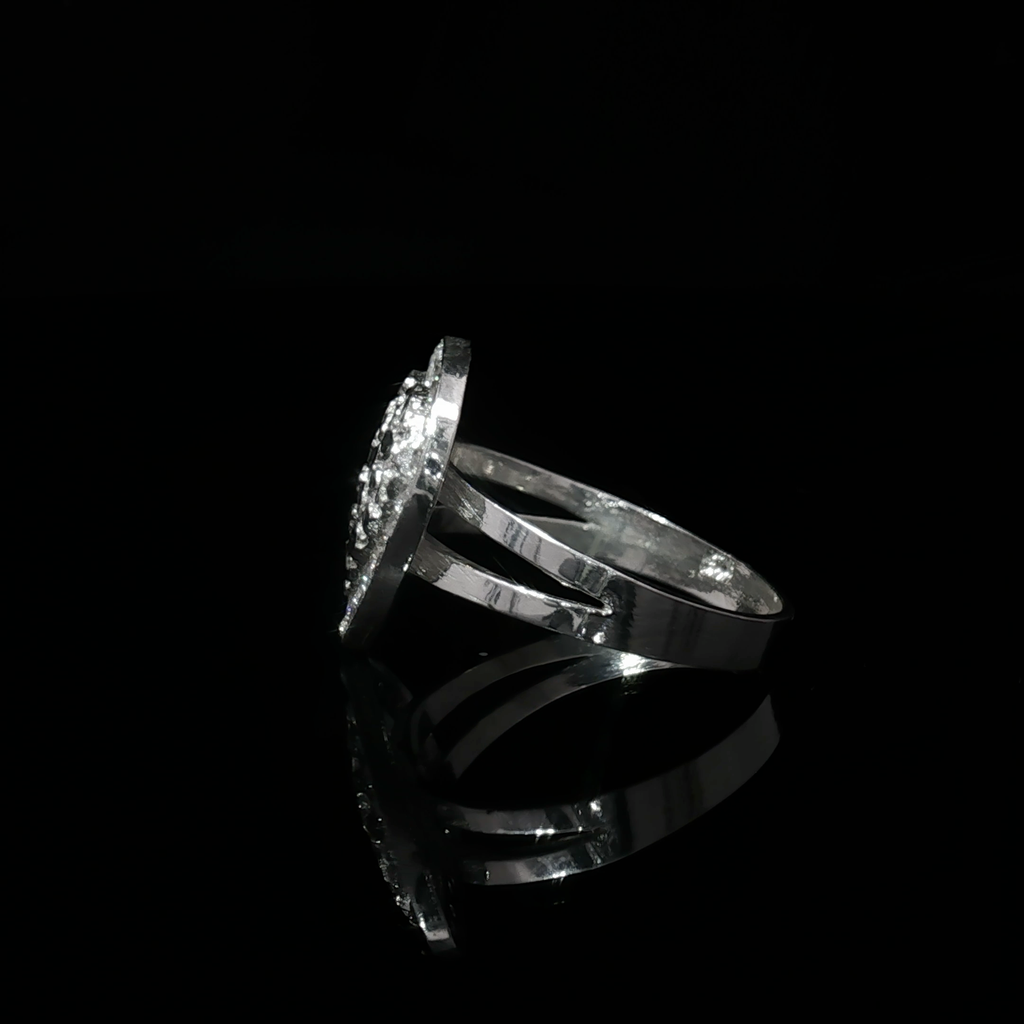 Heart-Shaped Nugget Cocktail Ring