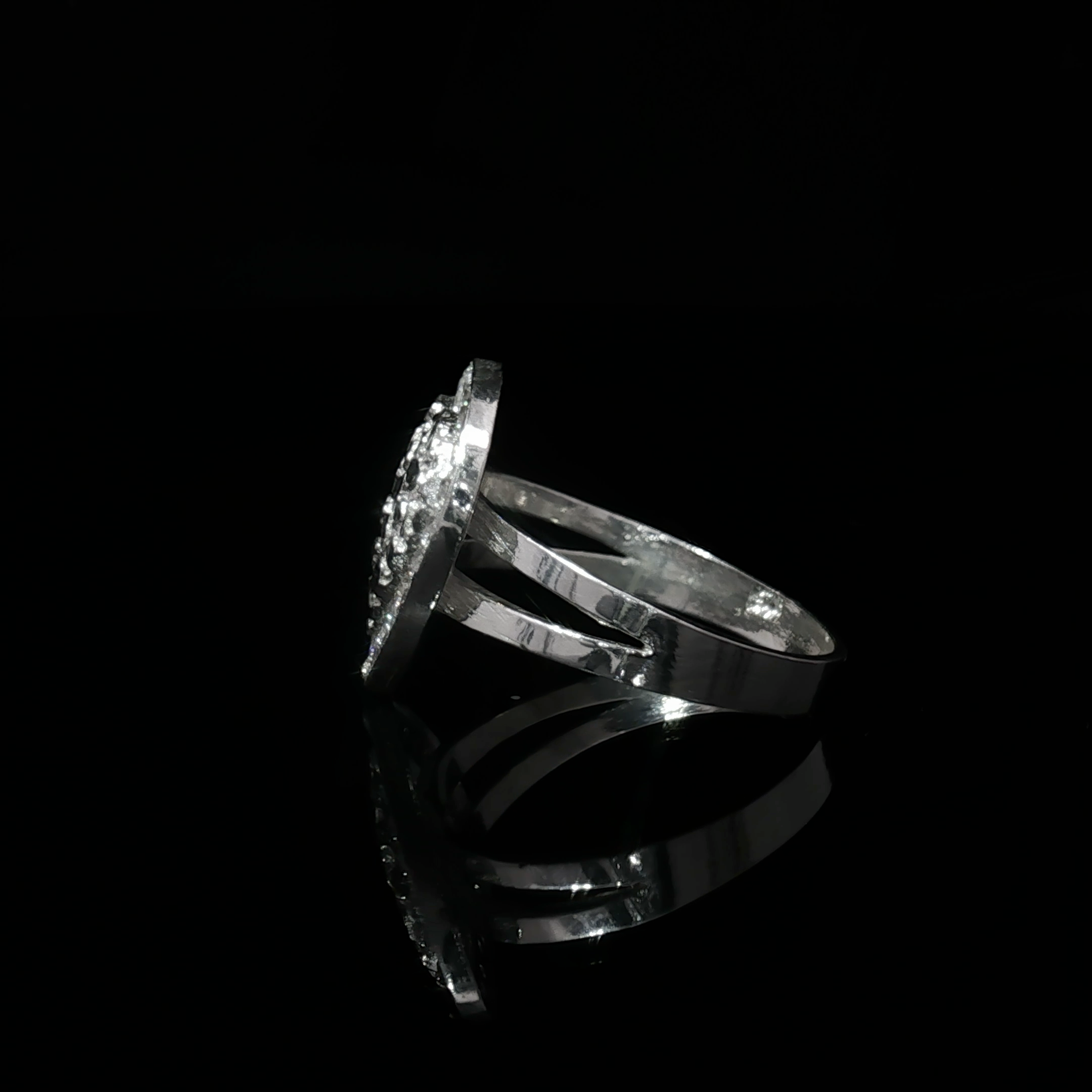 Heart-Shaped Nugget Cocktail Ring