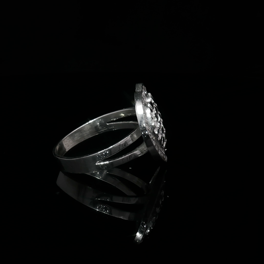 Heart-Shaped Nugget Cocktail Ring