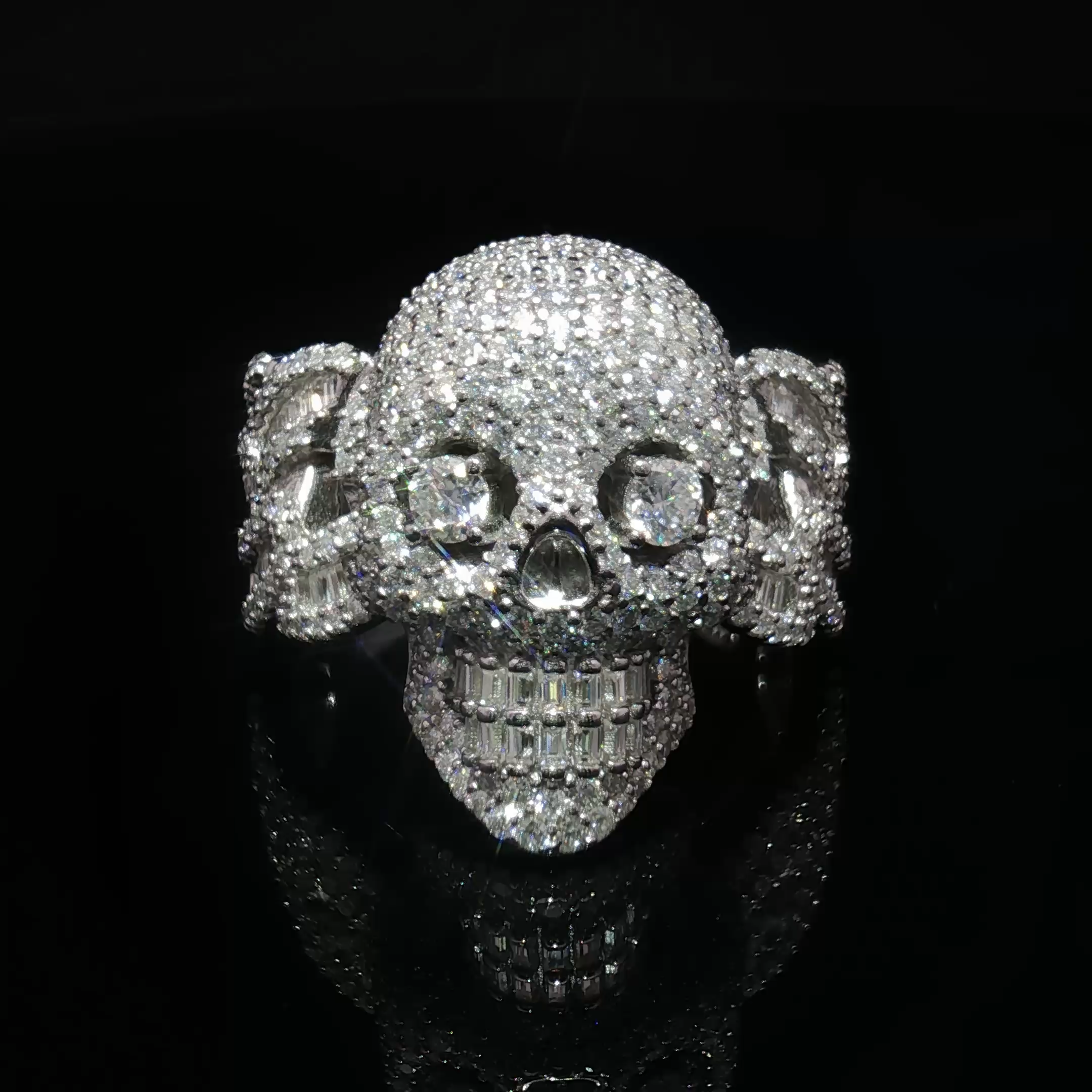 Luxury Iced Out Skull Ring