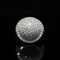 Pave Moissanite Dome Ring