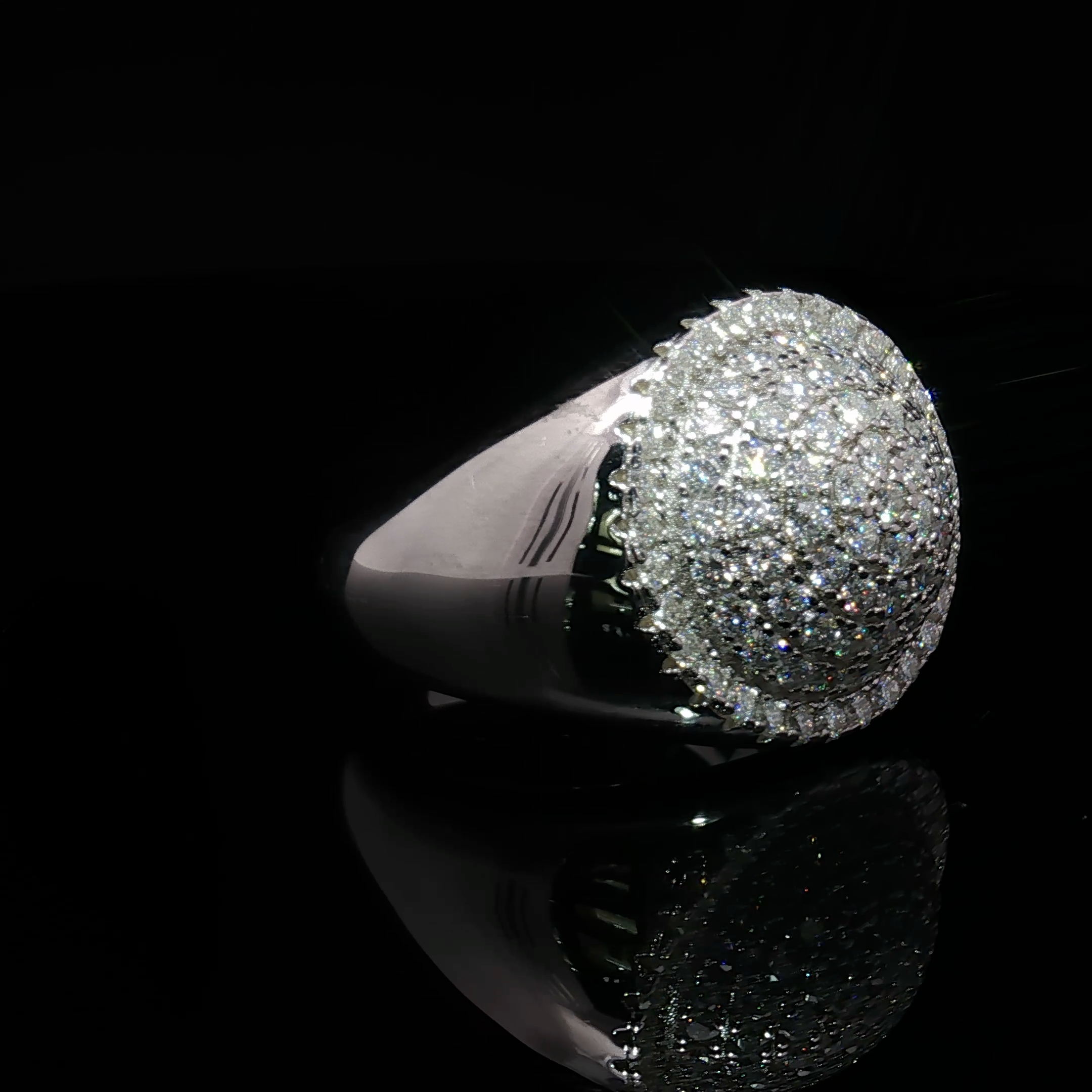 Pave Moissanite Dome Ring