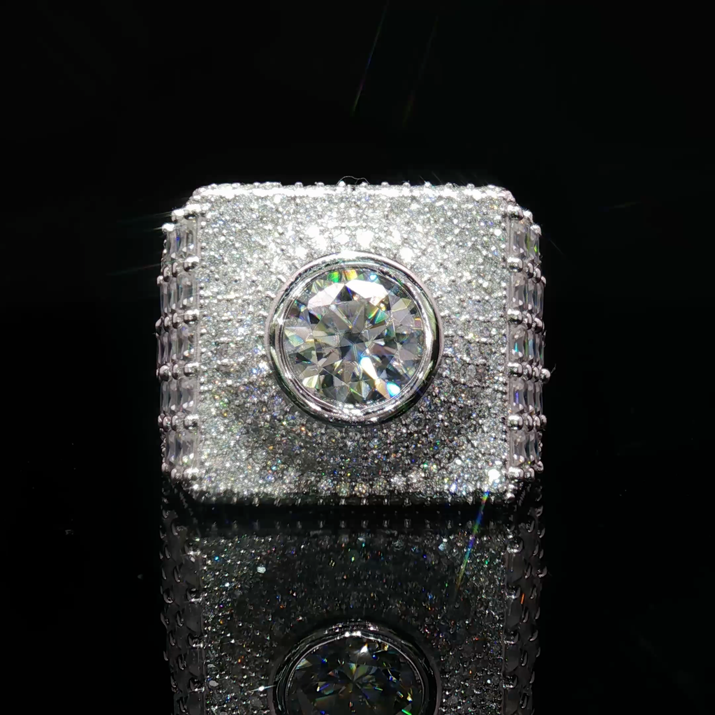 Pave Moissanite Ring