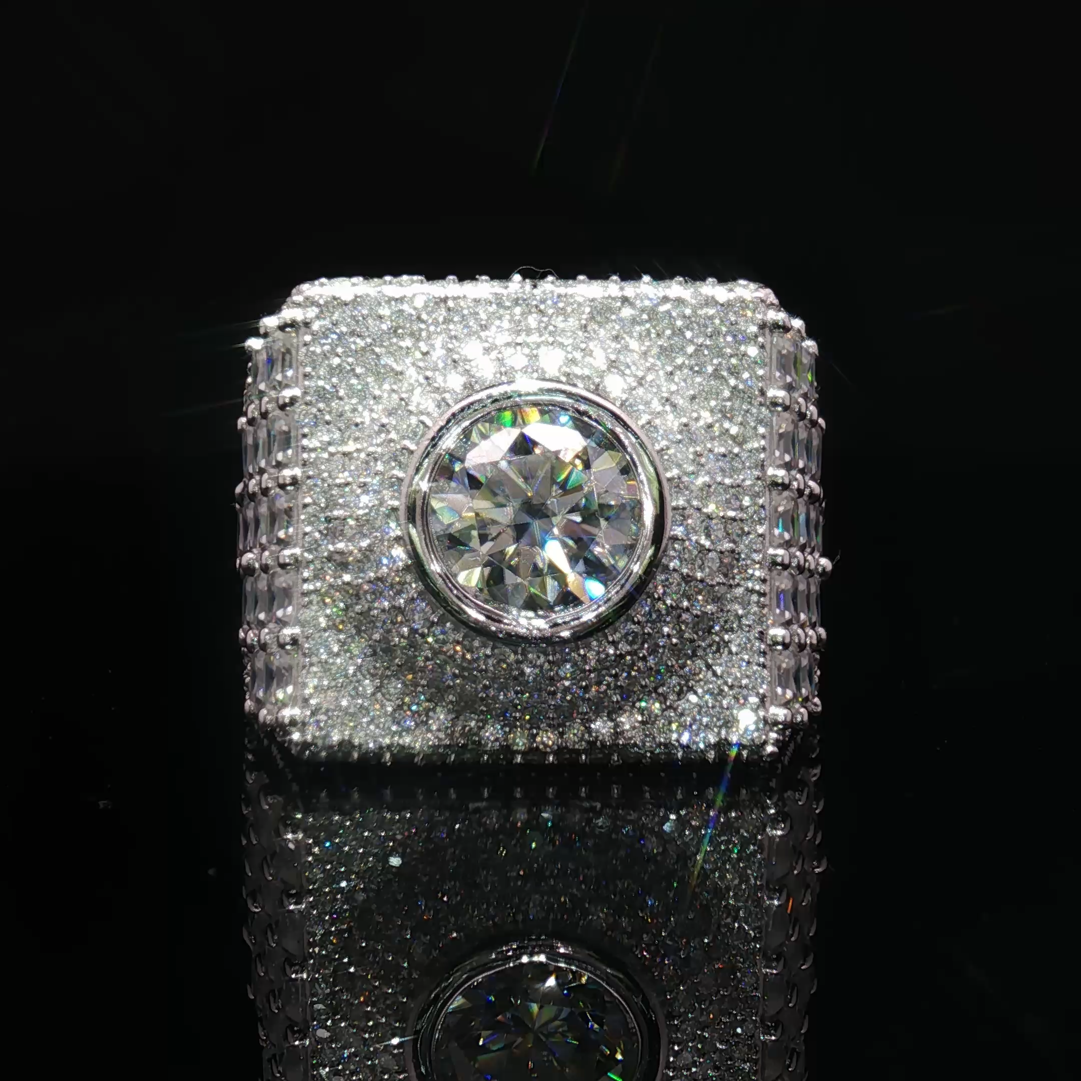 Pave Moissanite Ring