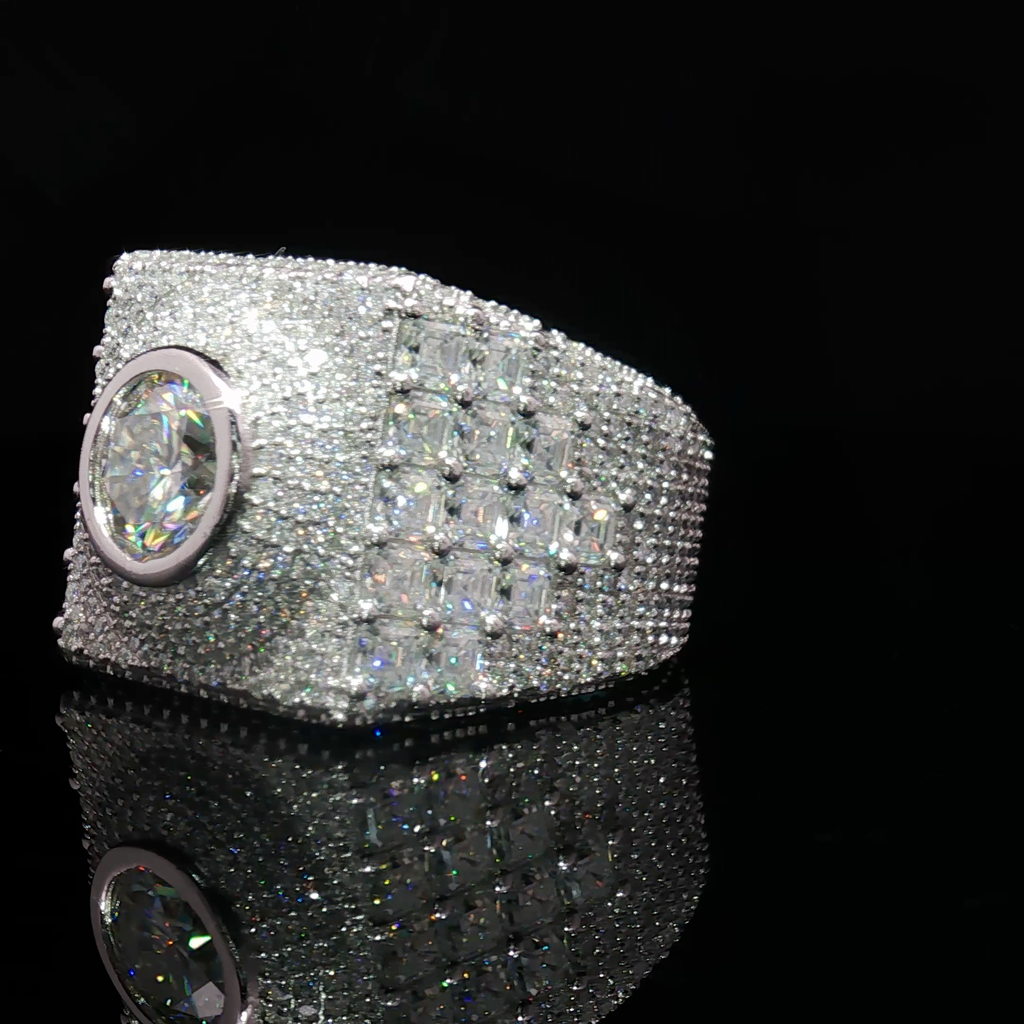 Pave Moissanite Ring