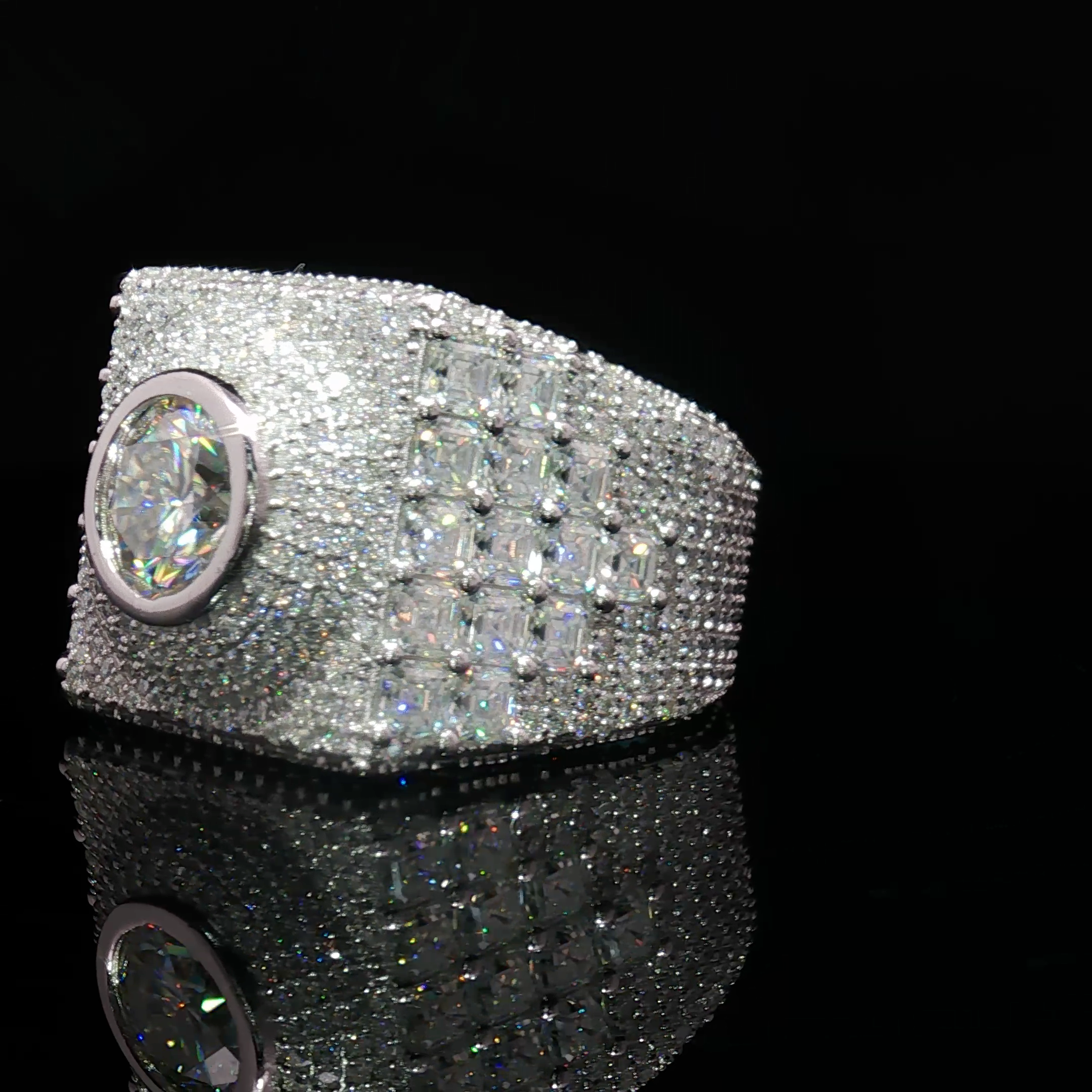 Pave Moissanite Ring