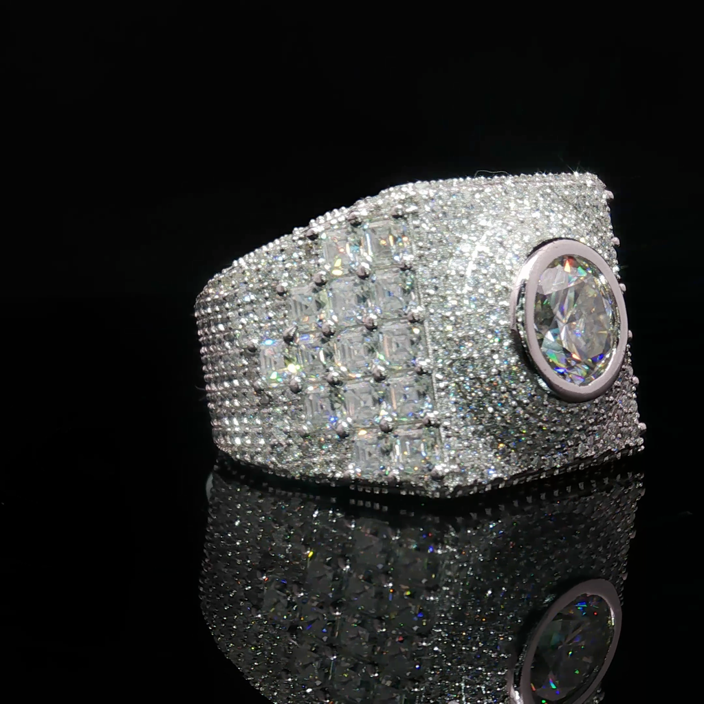 Pave Moissanite Ring