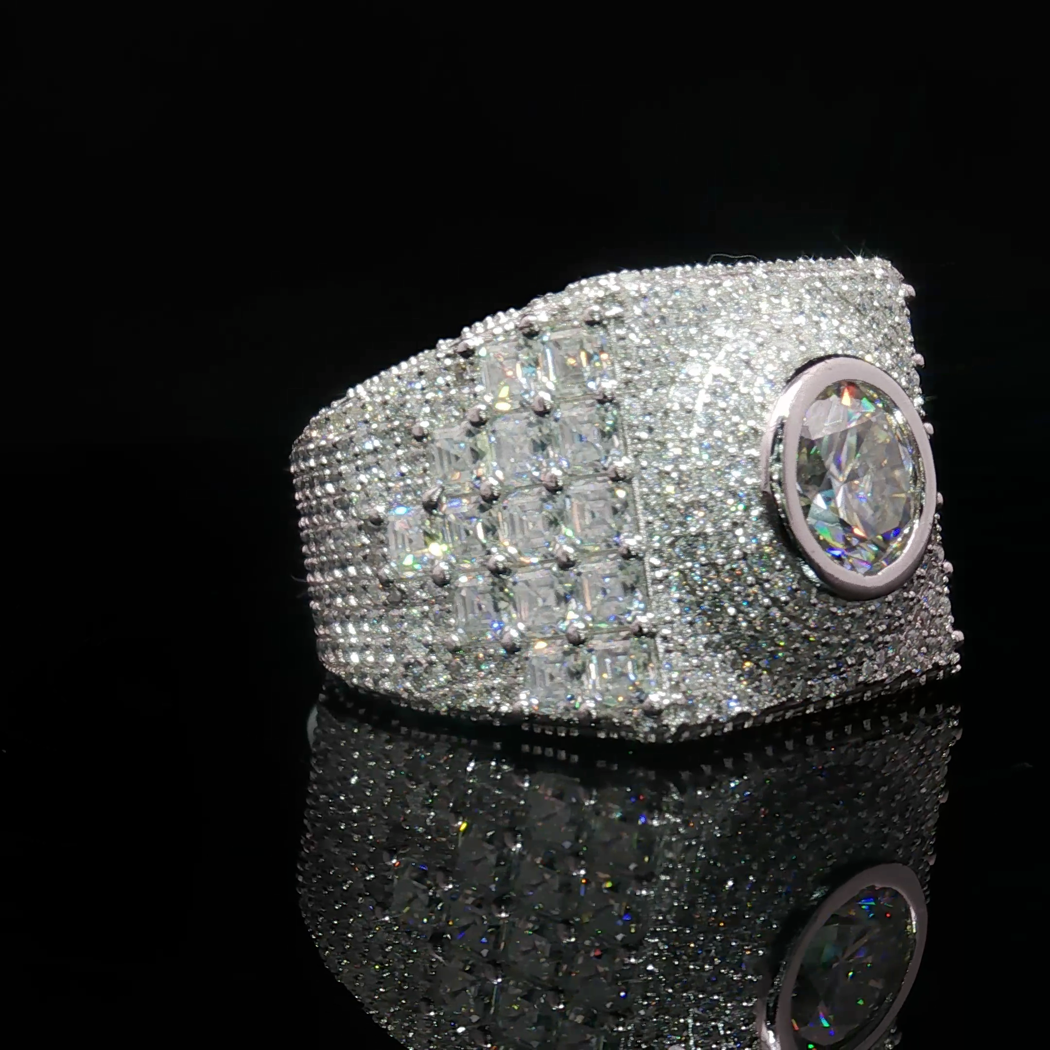 Pave Moissanite Ring