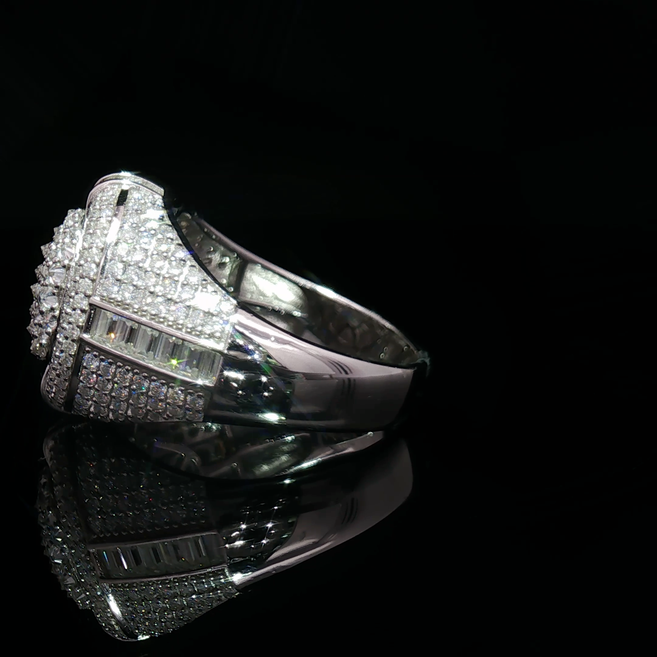 Couture Inverted Pave Moissanite Ring