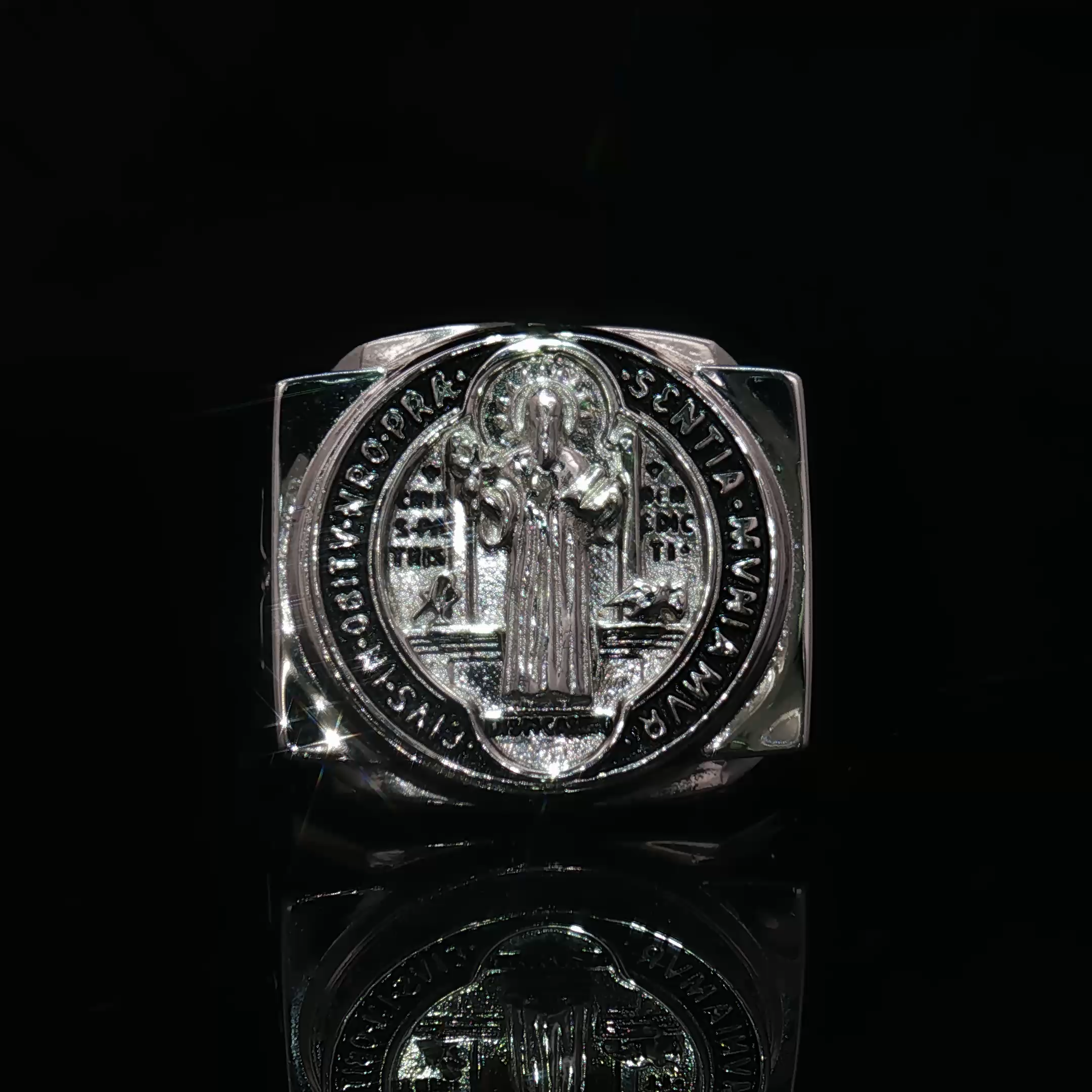 Saint Benedict Medallion Ring