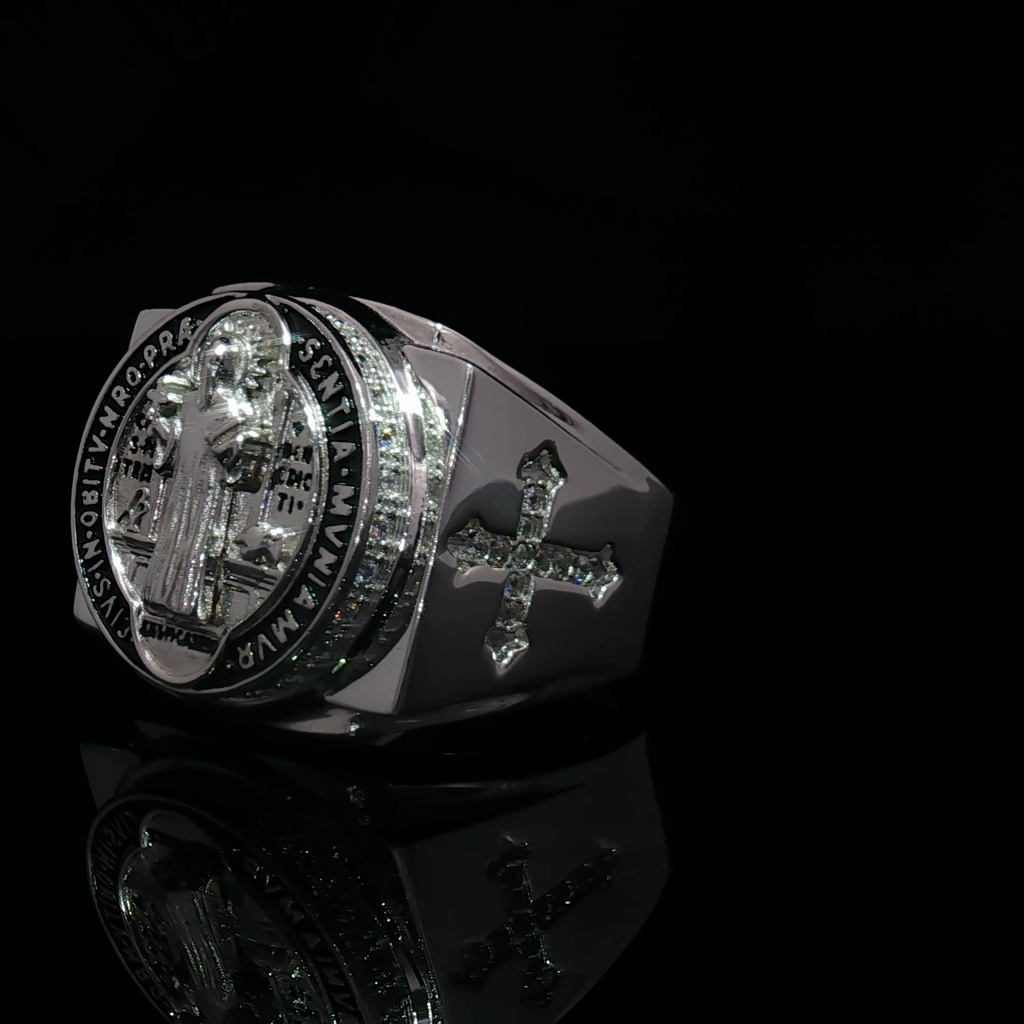 Saint Benedict Medallion Ring