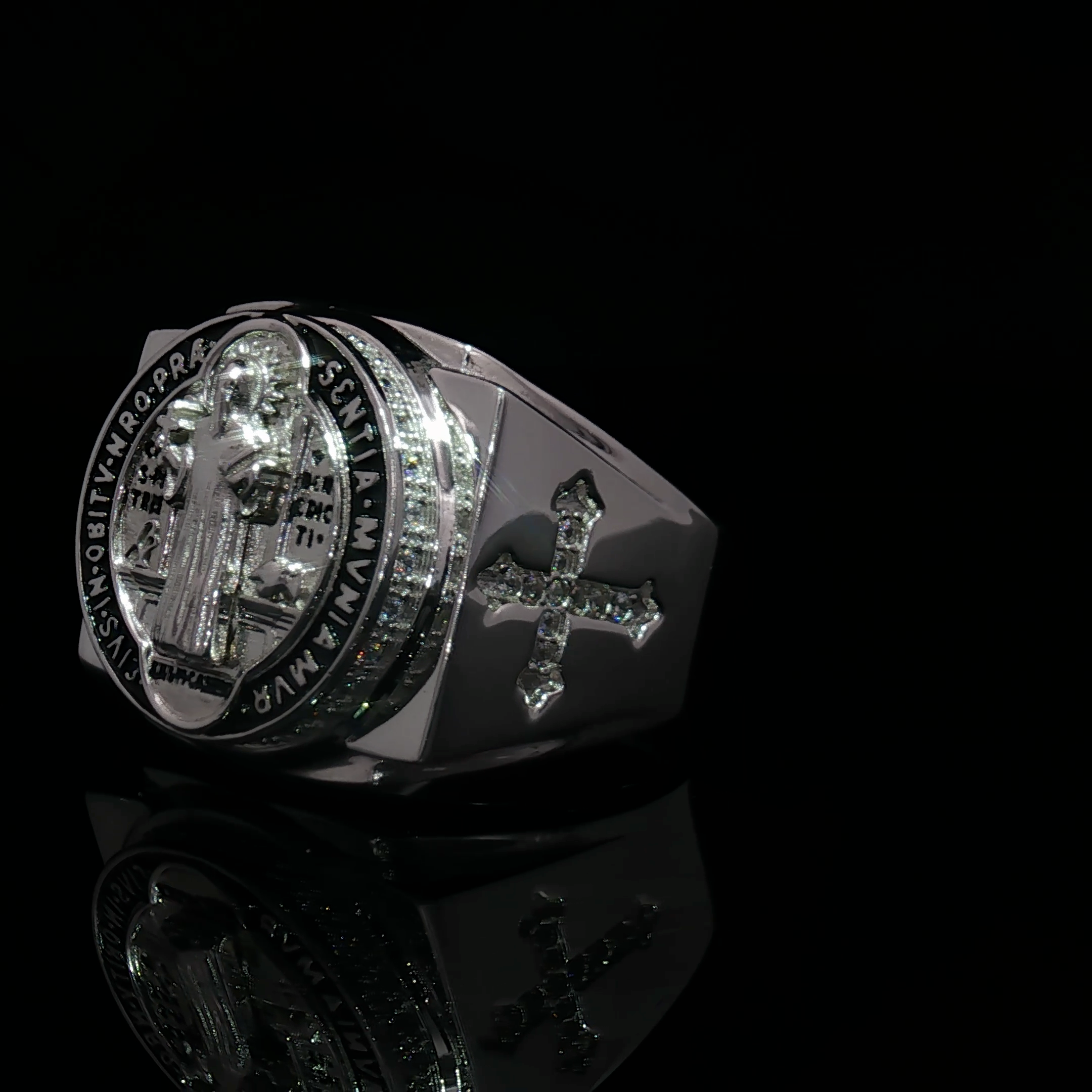 Saint Benedict Medallion Ring