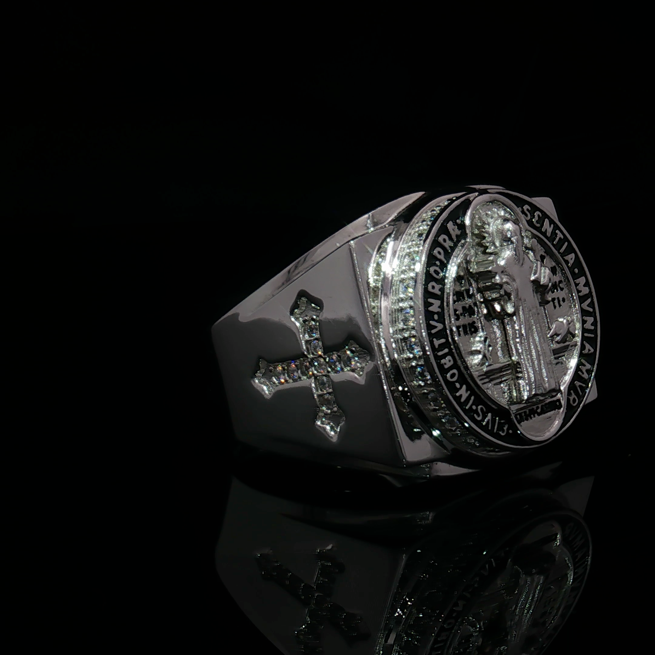 Saint Benedict Medallion Ring