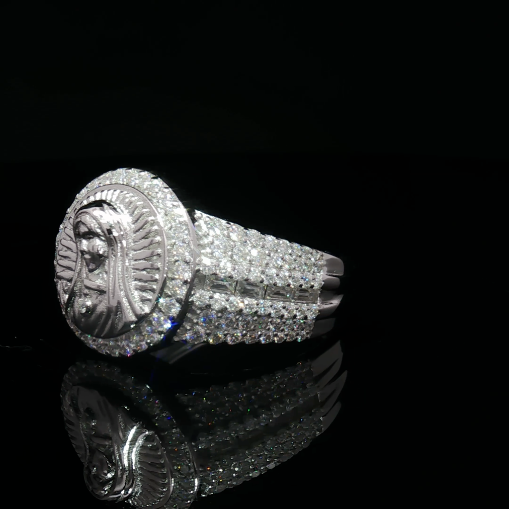 Virgen Mary Pave Ring