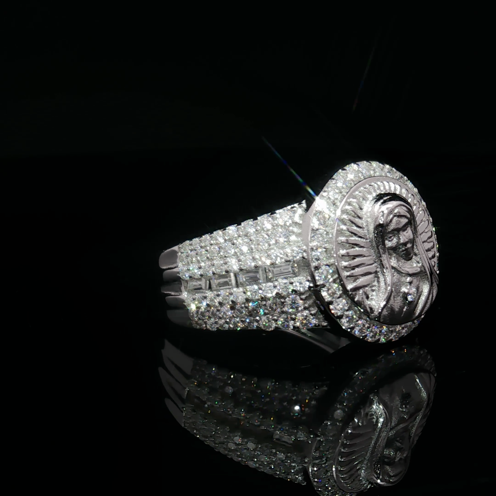 Virgen Mary Pave Ring
