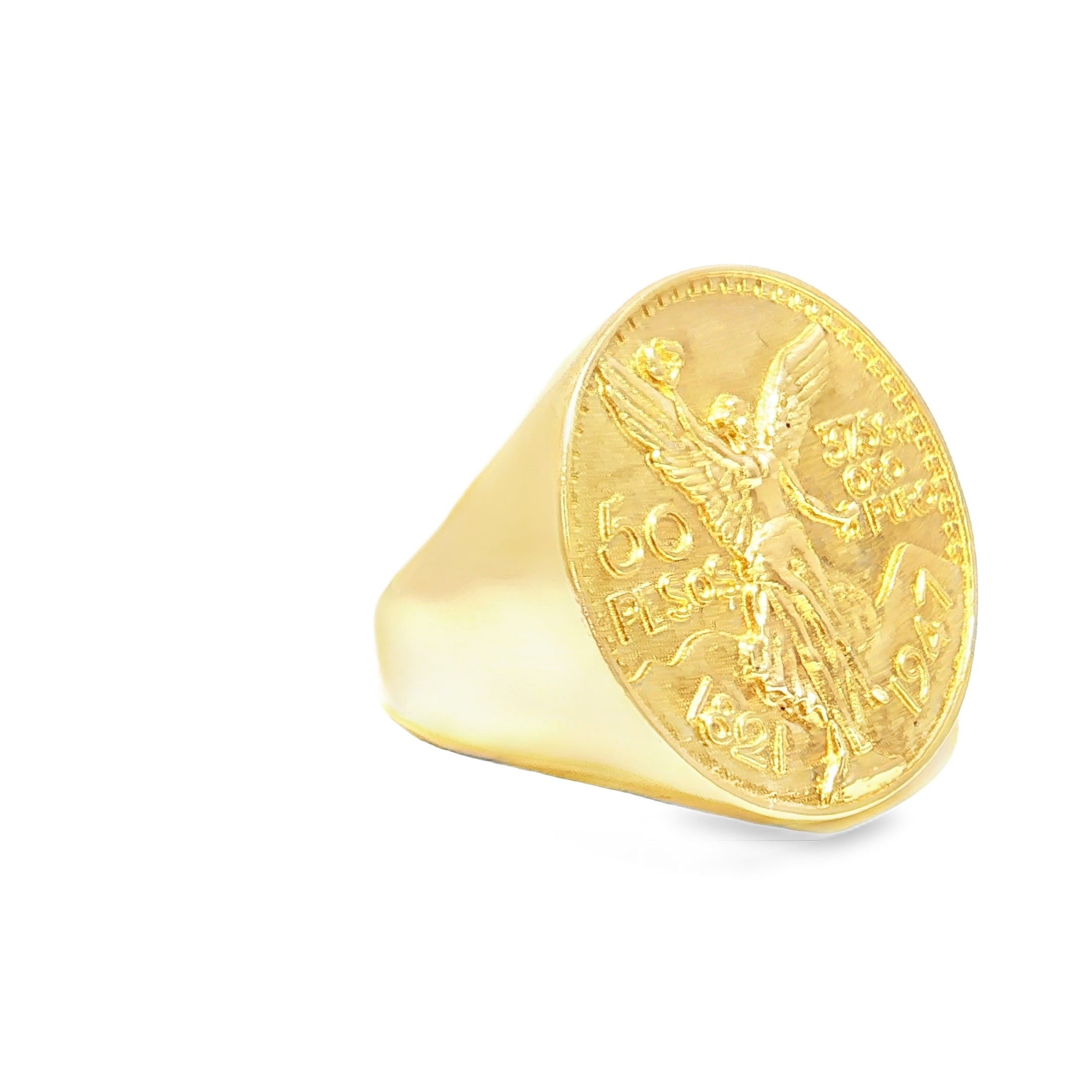 14K Large Centenario Ring