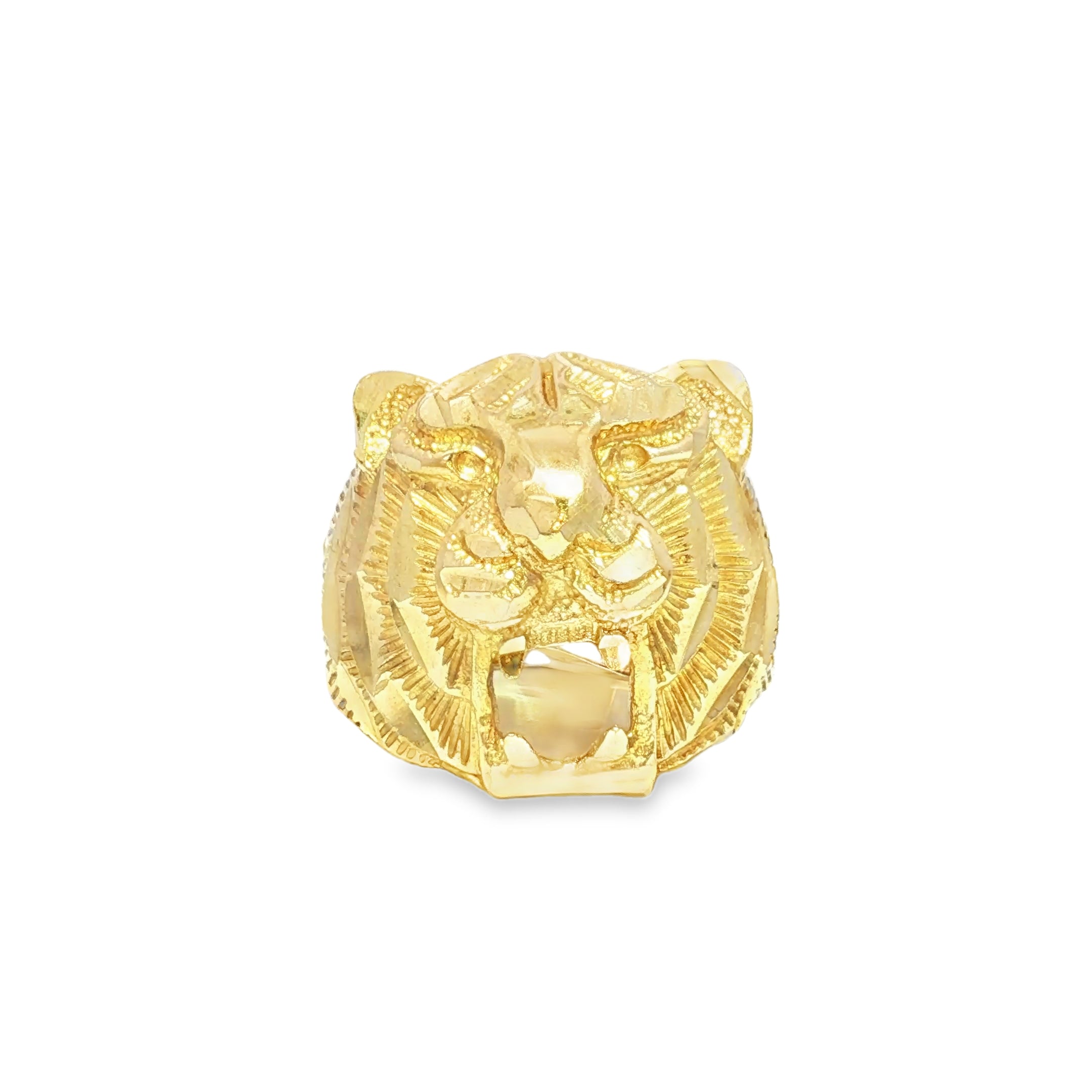 10K Tiger Signet Ring