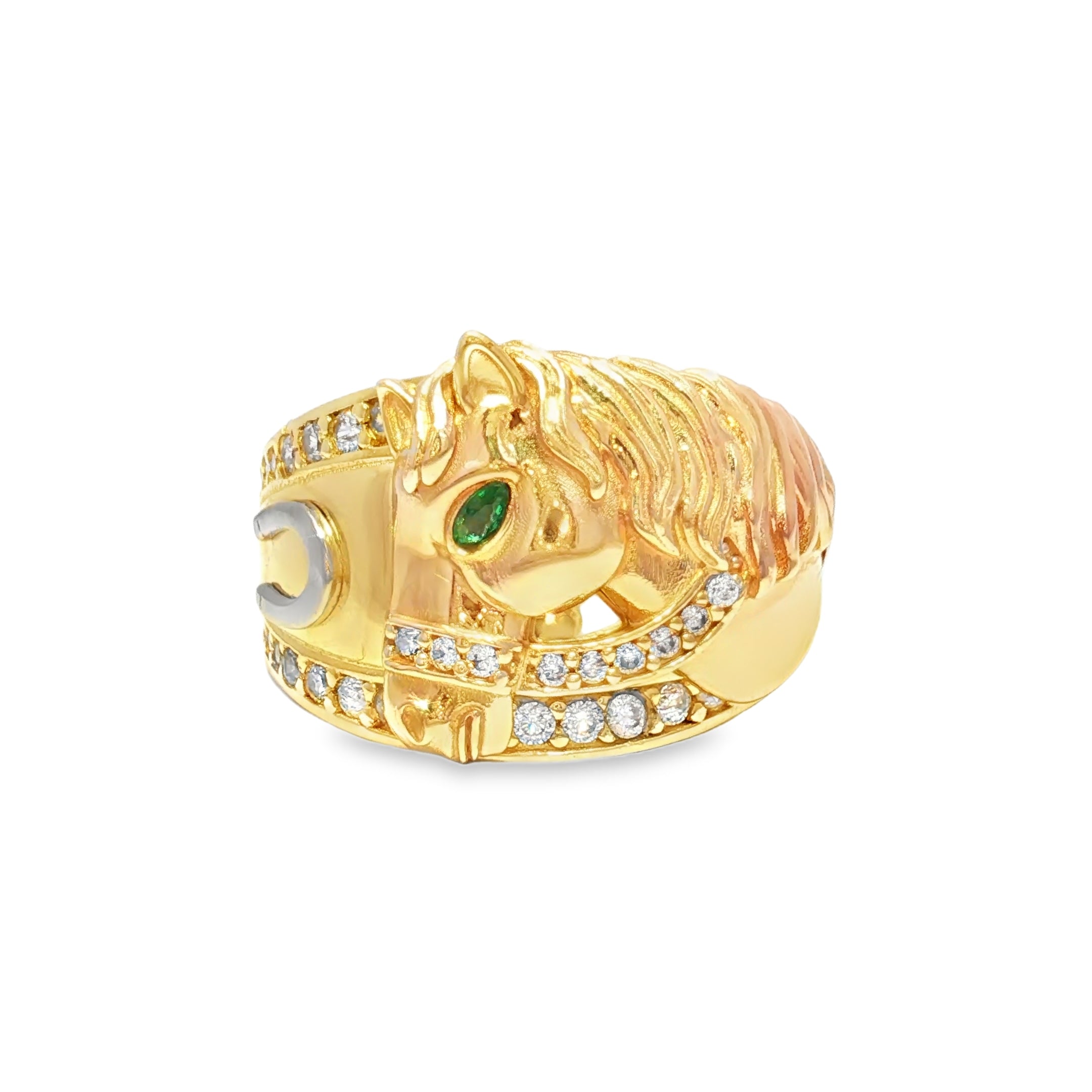 Heritage Horse Ring in 14K Gold
