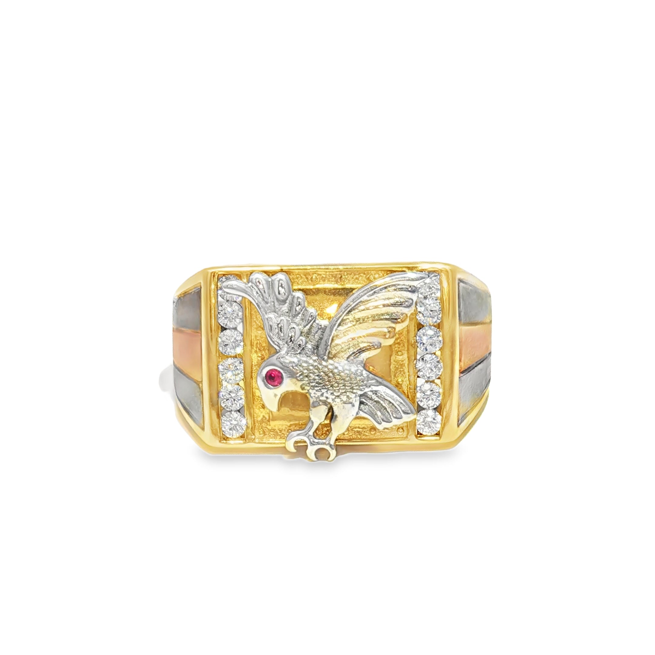 14k Eagle Signet Ring
