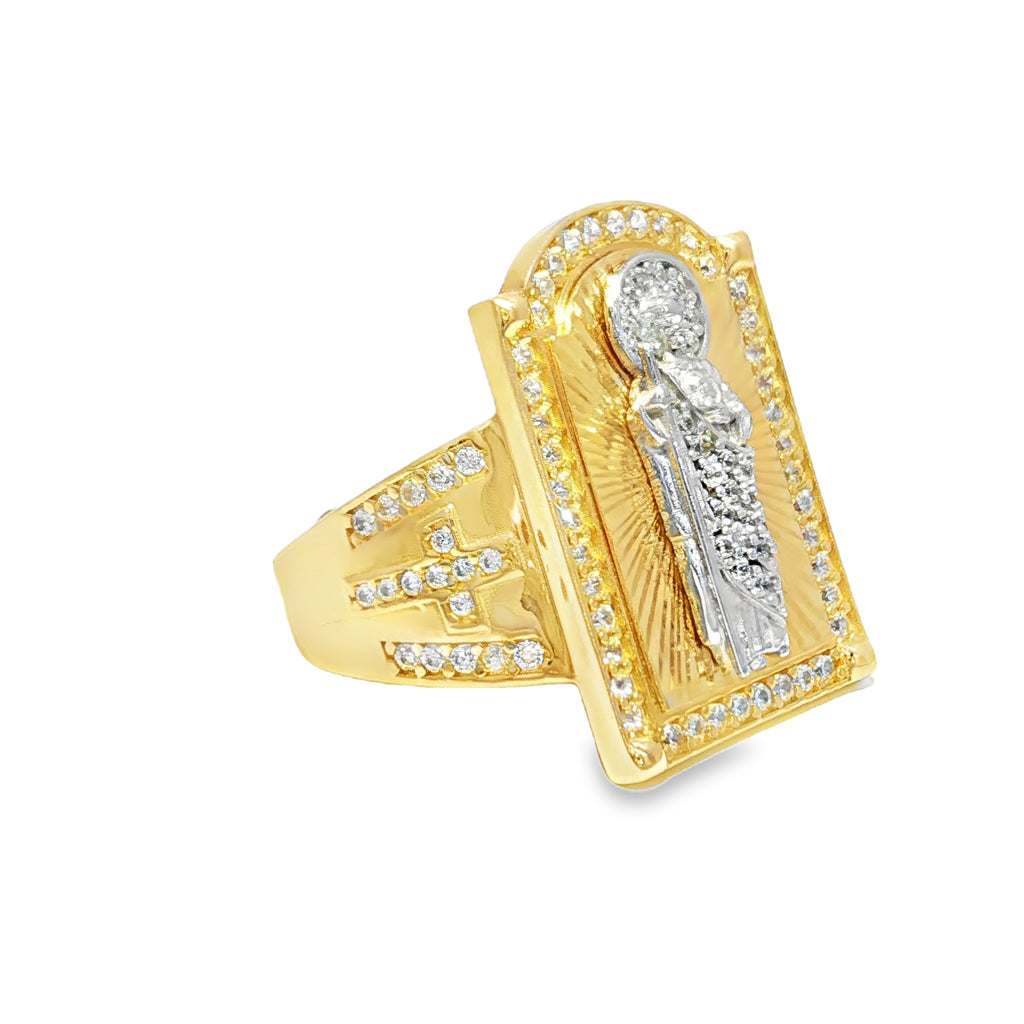 14K San Judas Medallion Ring